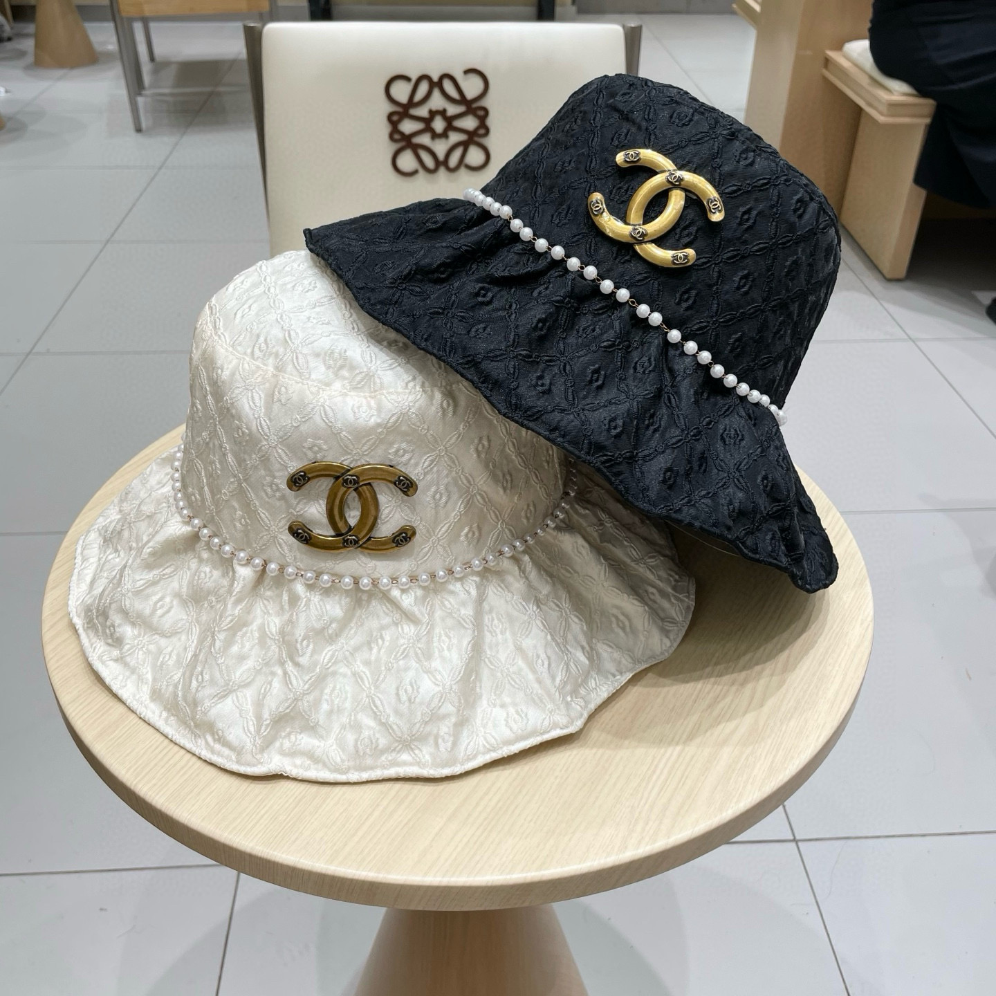  chanel香奈儿女款春夏珍珠渔夫帽高级感防晒遮阳帽海边度假显脸小太阳帽新