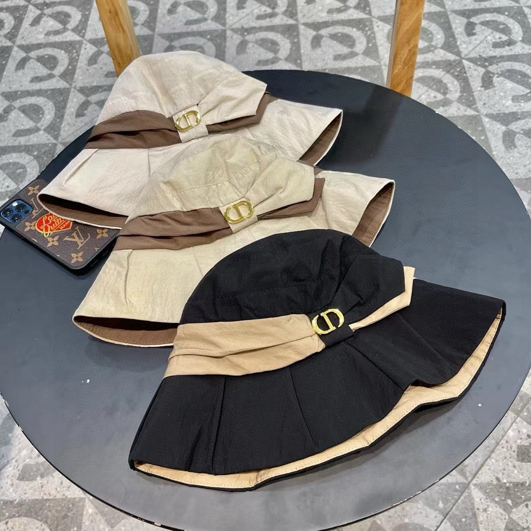  DIOR迪奥 薄款渔夫帽子女款新款夏天透气防晒遮阳帽显脸小户外速干盆帽