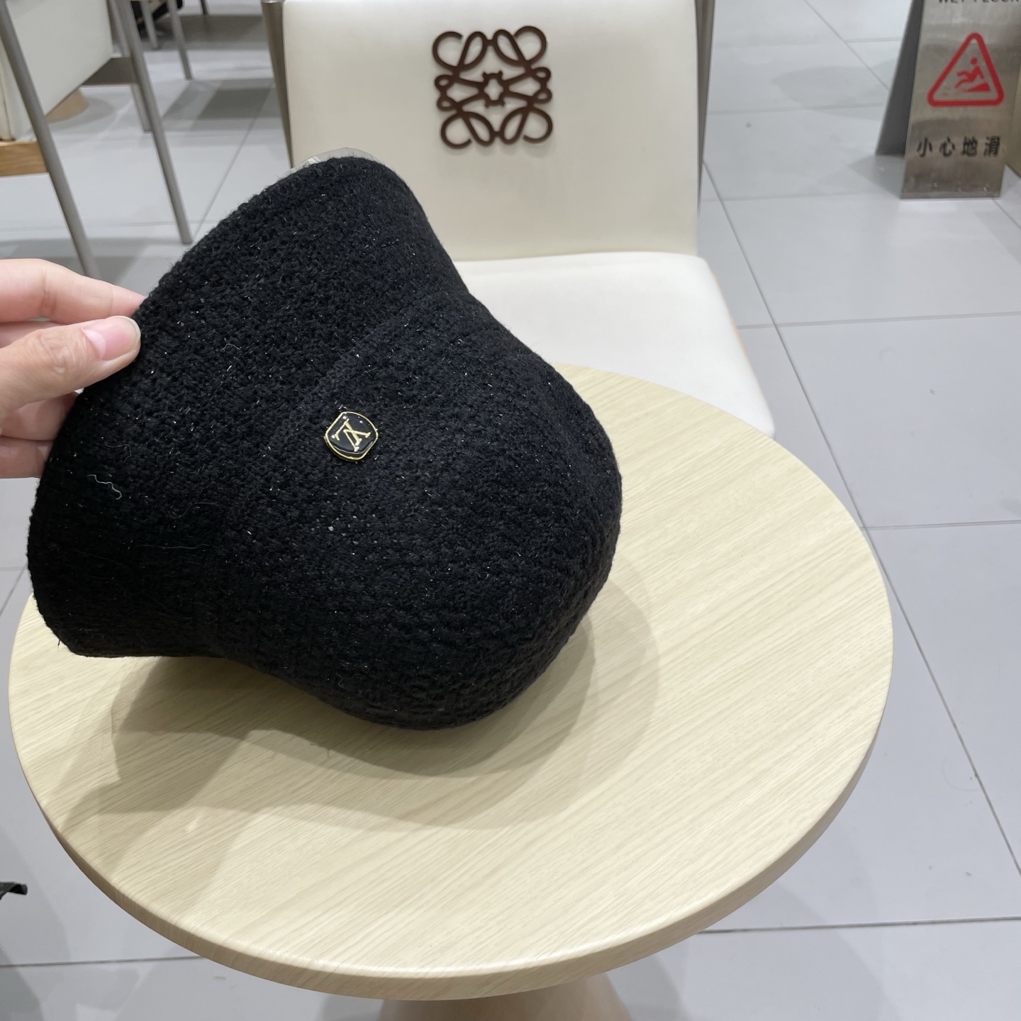 🧢路易威登棒球帽 LouisVuitton😍帽子女2025年新款秋冬羊毛水桶帽显脸小盆帽时尚百搭保暖渔夫