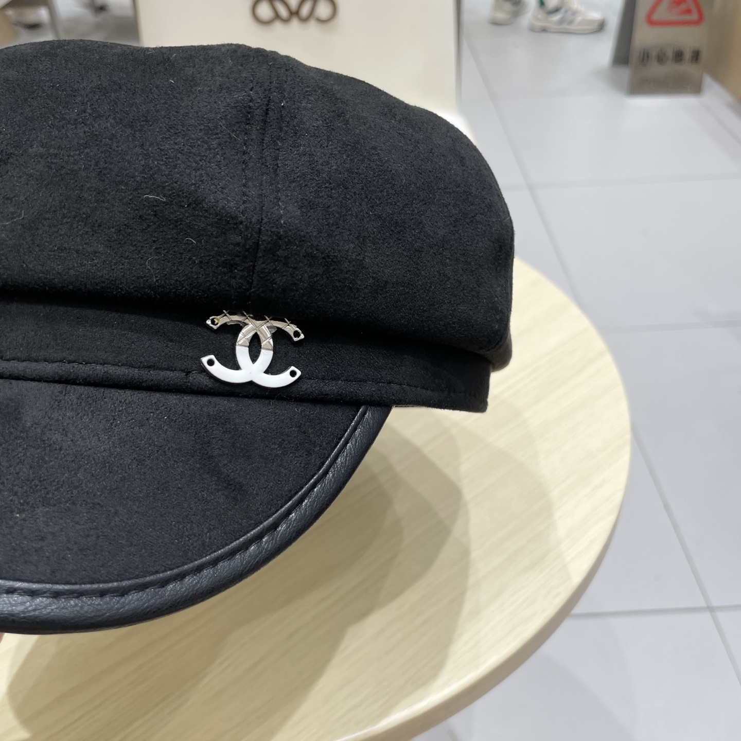 chanel香奈儿2025新款春秋皮檐八角帽女复古报童帽时尚百搭英伦风显脸小画家帽