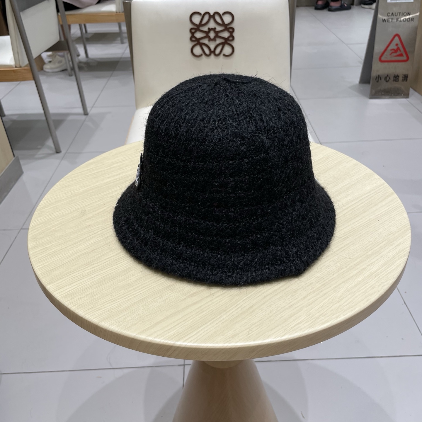 蒙口MONCLER甜美小众编织水桶帽子女秋冬羊毛透气渔夫帽显脸小