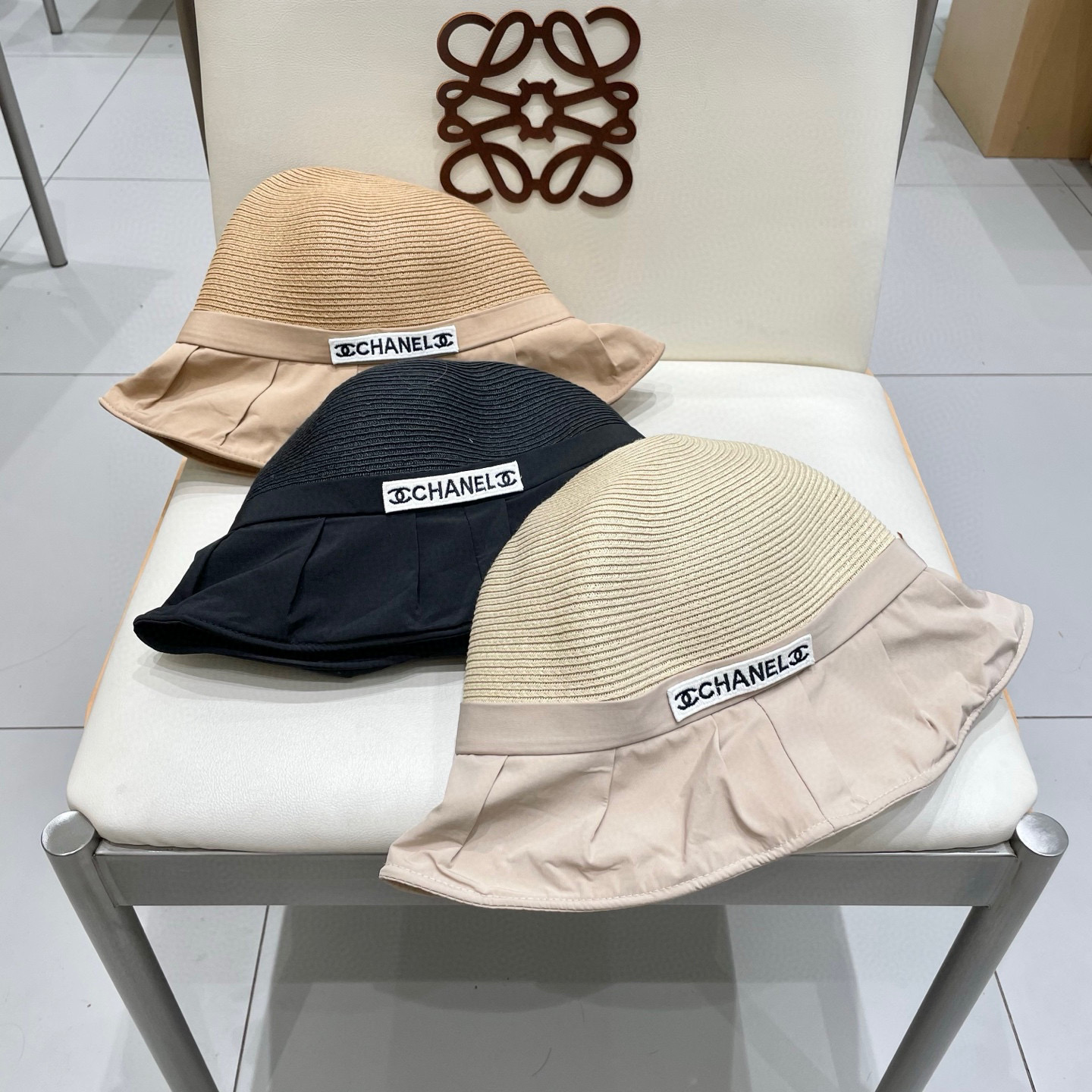  chanel香奈儿时尚渔夫帽女2025新款夏防紫外线遮阳帽户外出游显脸小水桶帽