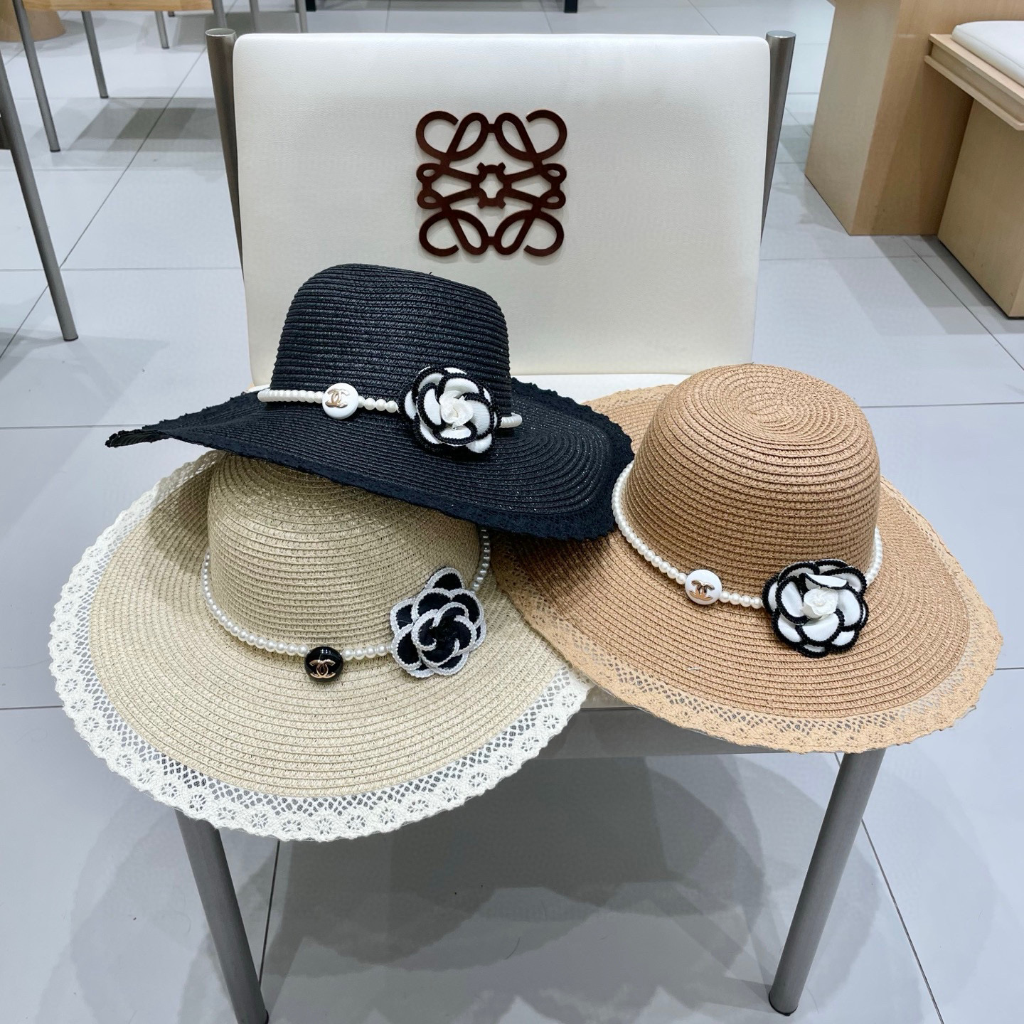  Chanel香奈儿新款草帽，名媛风，头围57cm