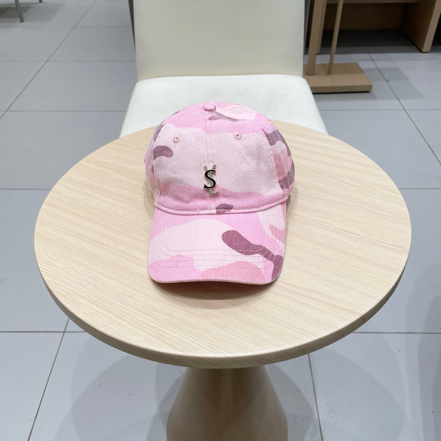  圣罗兰美式甜心辣妹粉色迷彩帽子女秋冬天街头棒球帽时尚潮流宽檐鸭舌帽