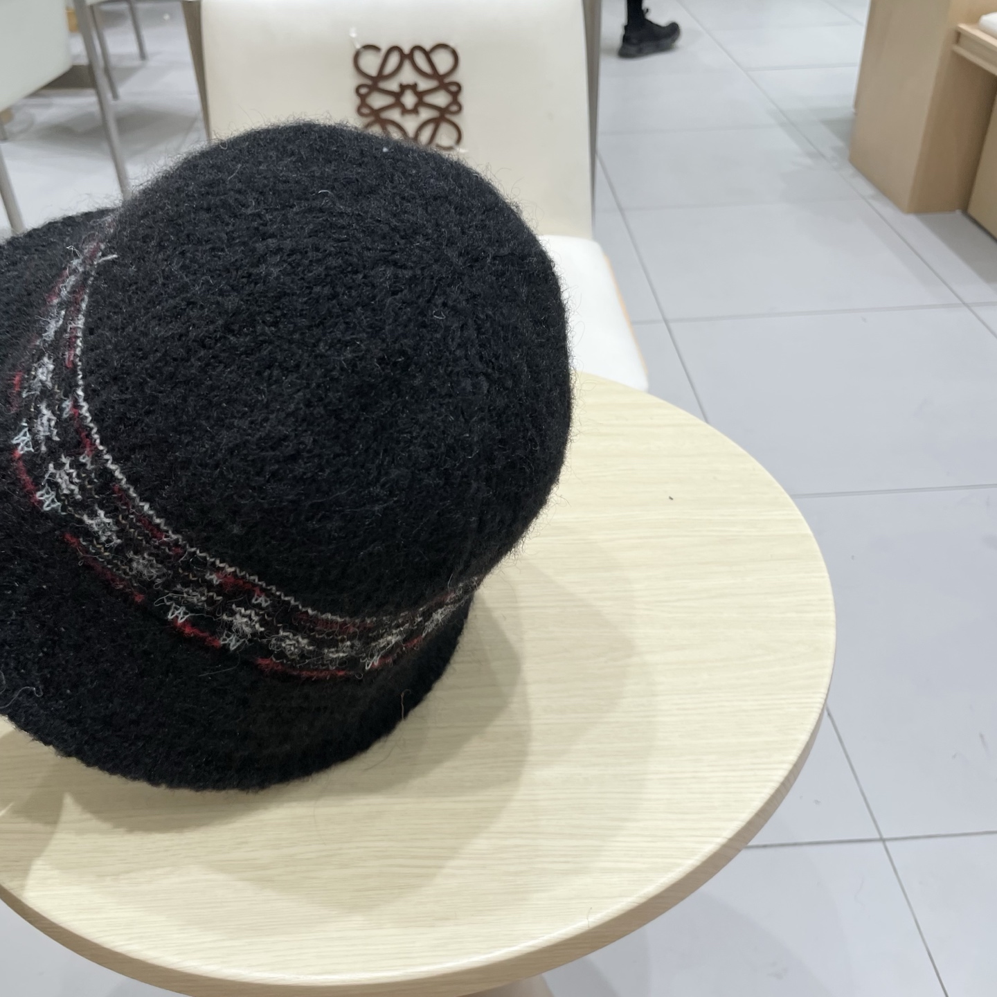 celine塞琳针织渔夫帽大头围毛绒秋冬水桶帽毛线帽大号大码显脸小