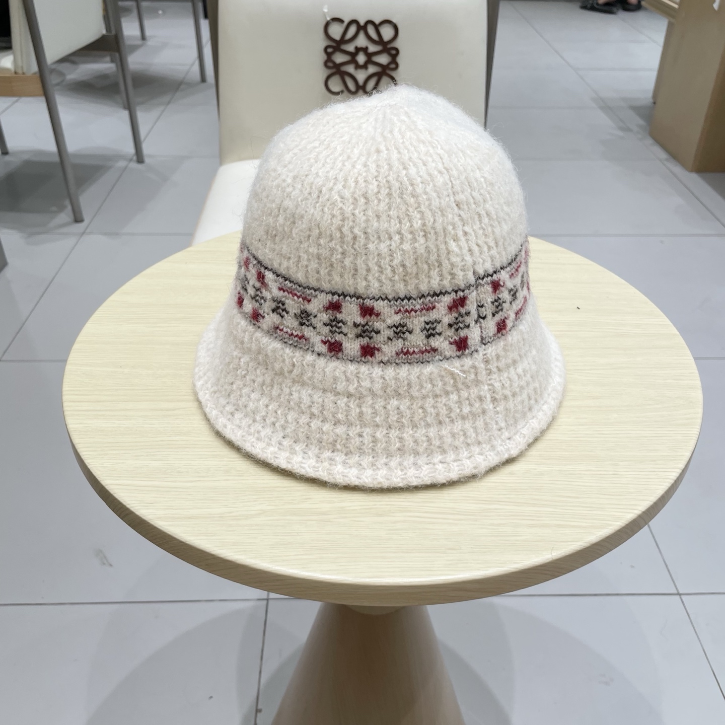 celine塞琳针织渔夫帽大头围毛绒秋冬水桶帽毛线帽大号大码显脸小