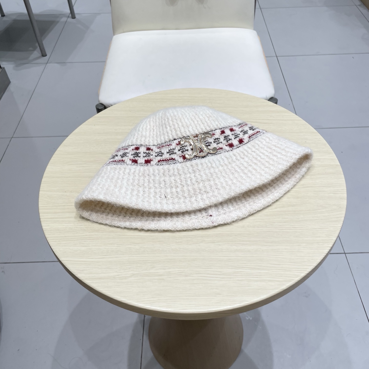 celine塞琳针织渔夫帽大头围毛绒秋冬水桶帽毛线帽大号大码显脸小