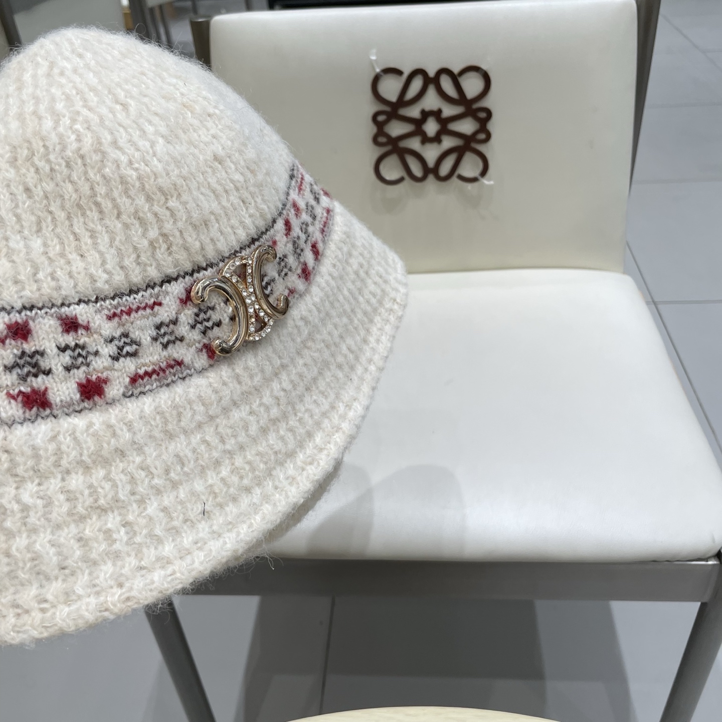 celine塞琳针织渔夫帽大头围毛绒秋冬水桶帽毛线帽大号大码显脸小