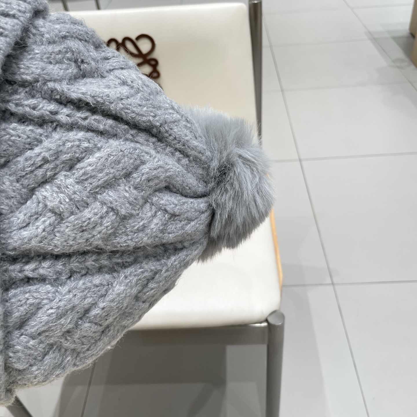 moncler蒙口米色针织帽男女秋冬季毛线帽百搭显脸小保暖冷帽