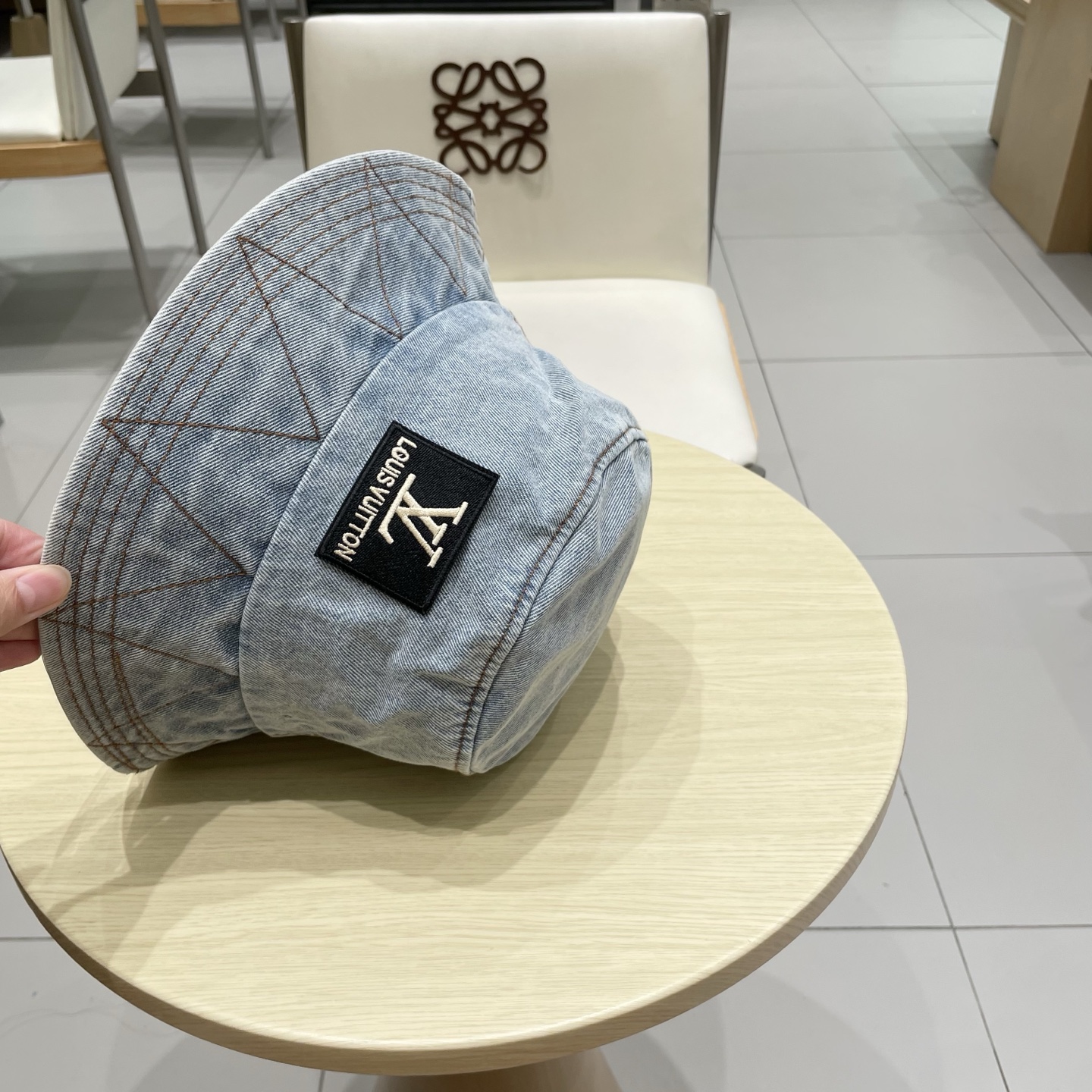 LV牛仔渔夫帽，头围57cm