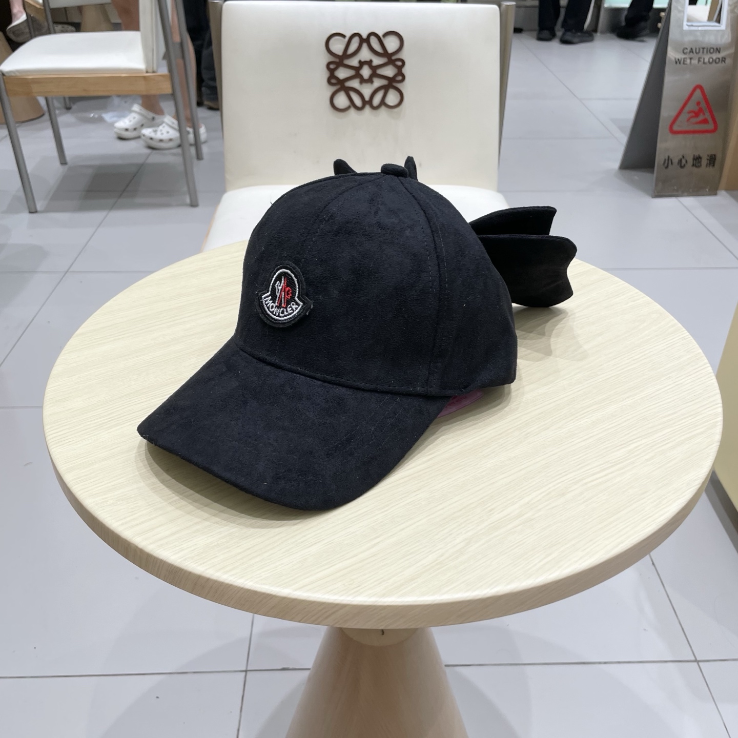 蒙口MONCLER2025新款大蝴蝶结棒球帽子女甜美可爱百搭减龄硬顶鸭舌帽显脸小