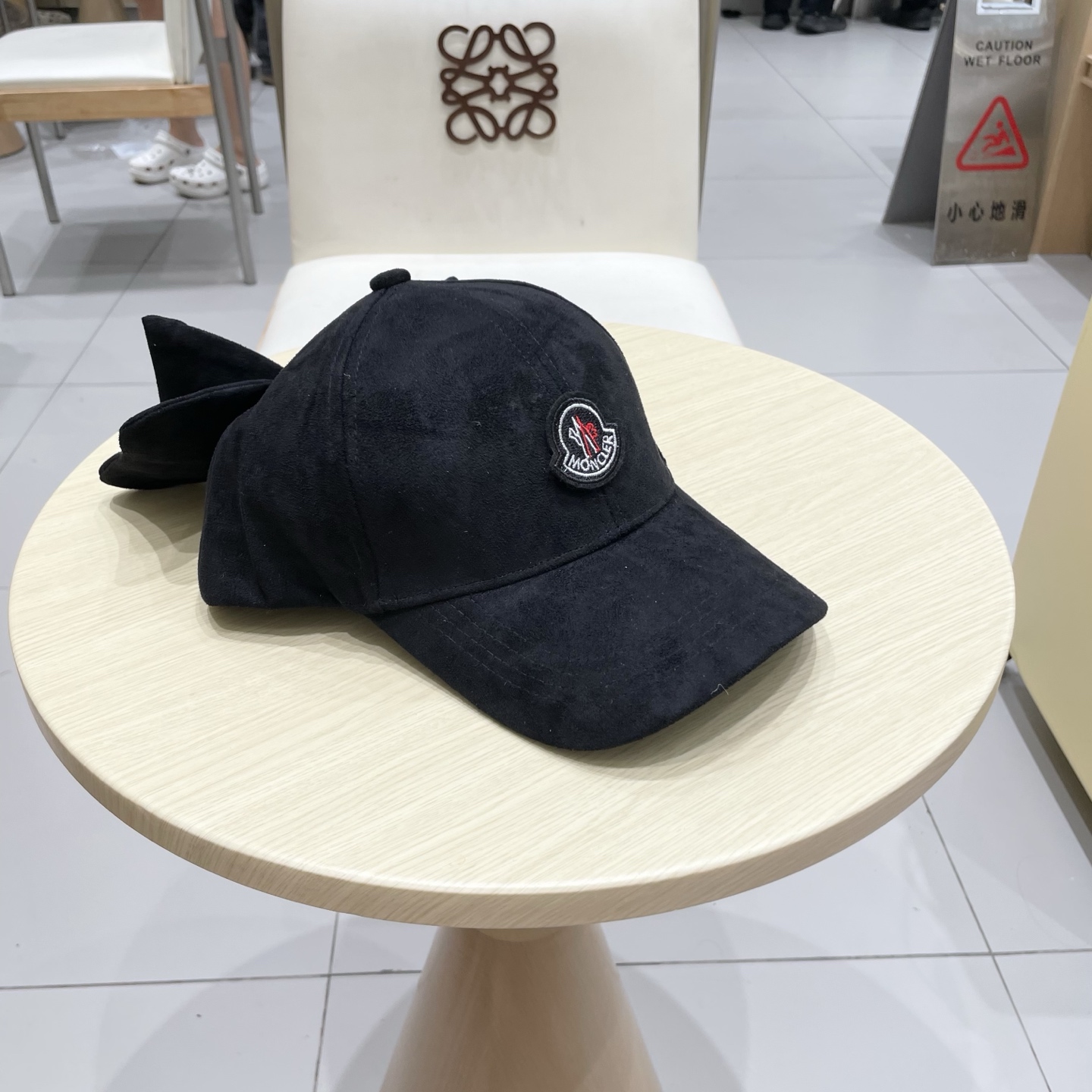 蒙口MONCLER2025新款大蝴蝶结棒球帽子女甜美可爱百搭减龄硬顶鸭舌帽显脸小