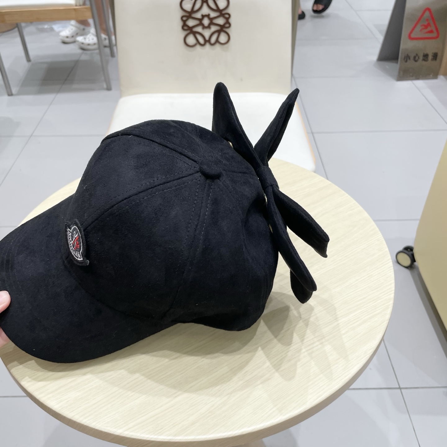 蒙口MONCLER2025新款大蝴蝶结棒球帽子女甜美可爱百搭减龄硬顶鸭舌帽显脸小