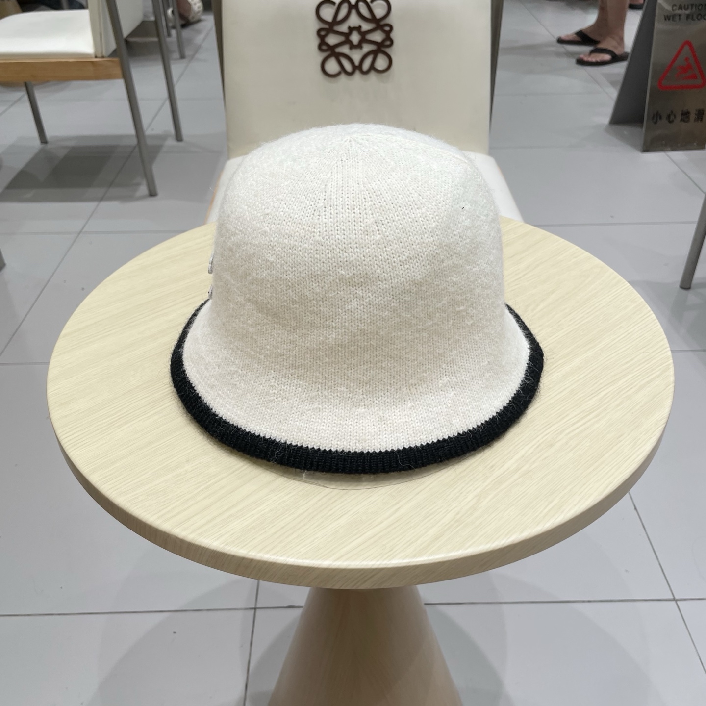 chanel香奈儿小红书爆款新款针织毛绒渔夫帽子女秋冬高级感水桶帽日系显脸小毛