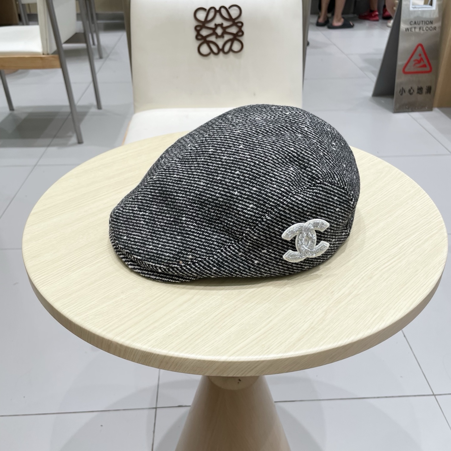 chanel香奈儿好品质复古英伦风人字纹前进帽男女秋季休闲百搭时尚有气质贝雷帽