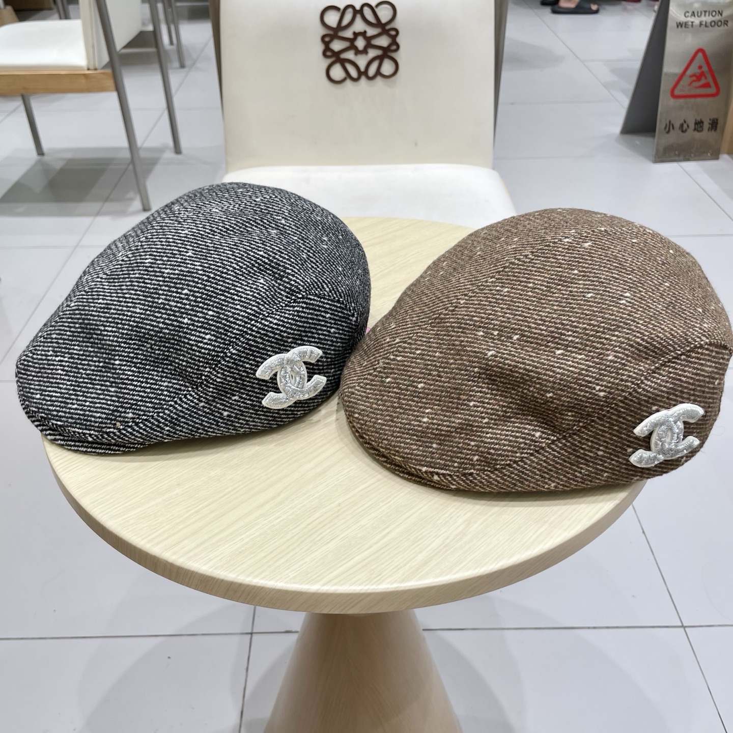 chanel香奈儿好品质复古英伦风人字纹前进帽男女秋季休闲百搭时尚有气质贝雷帽