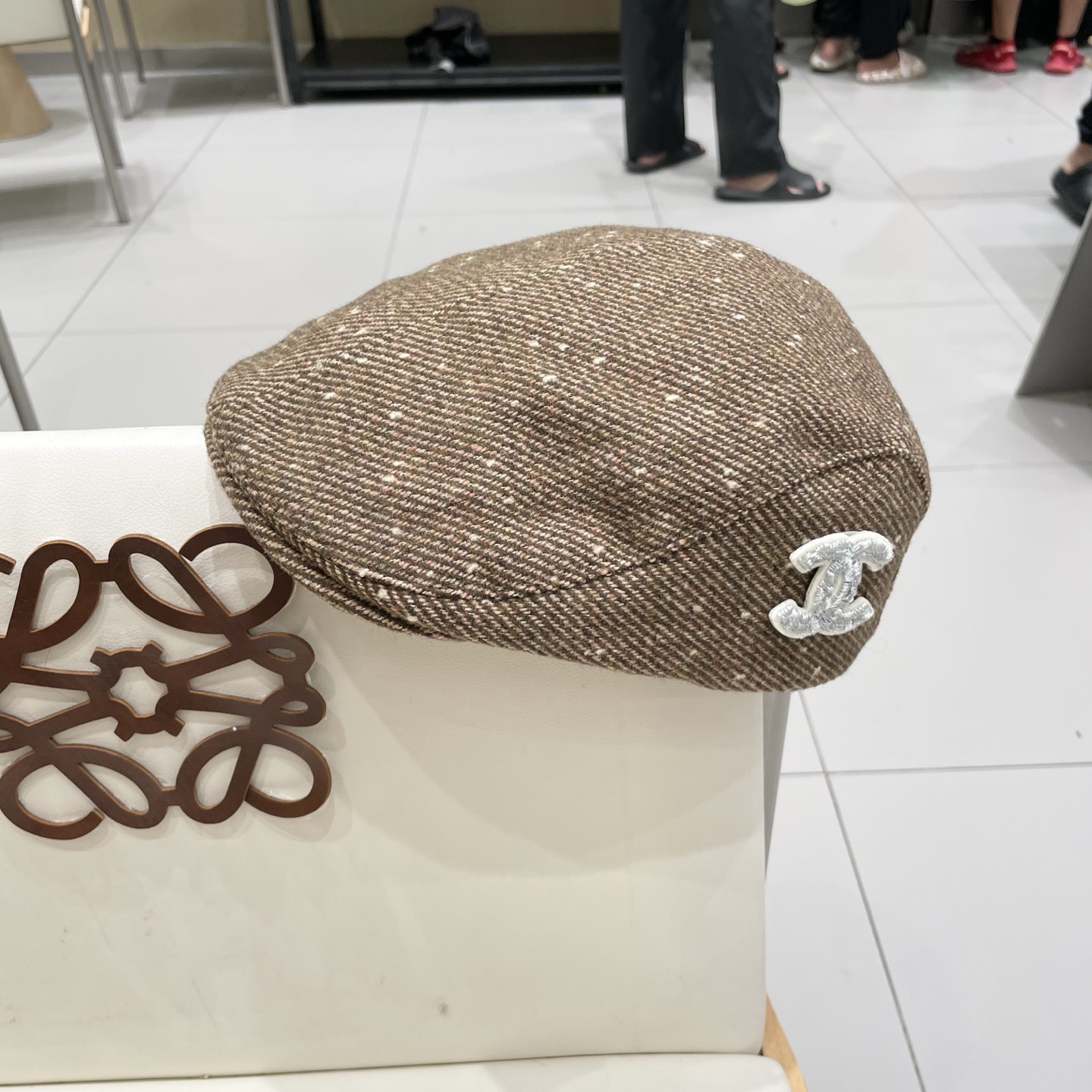 chanel香奈儿好品质复古英伦风人字纹前进帽男女秋季休闲百搭时尚有气质贝雷帽