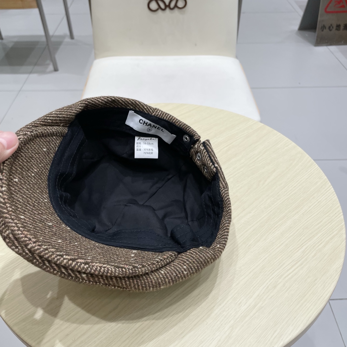 chanel香奈儿好品质复古英伦风人字纹前进帽男女秋季休闲百搭时尚有气质贝雷帽