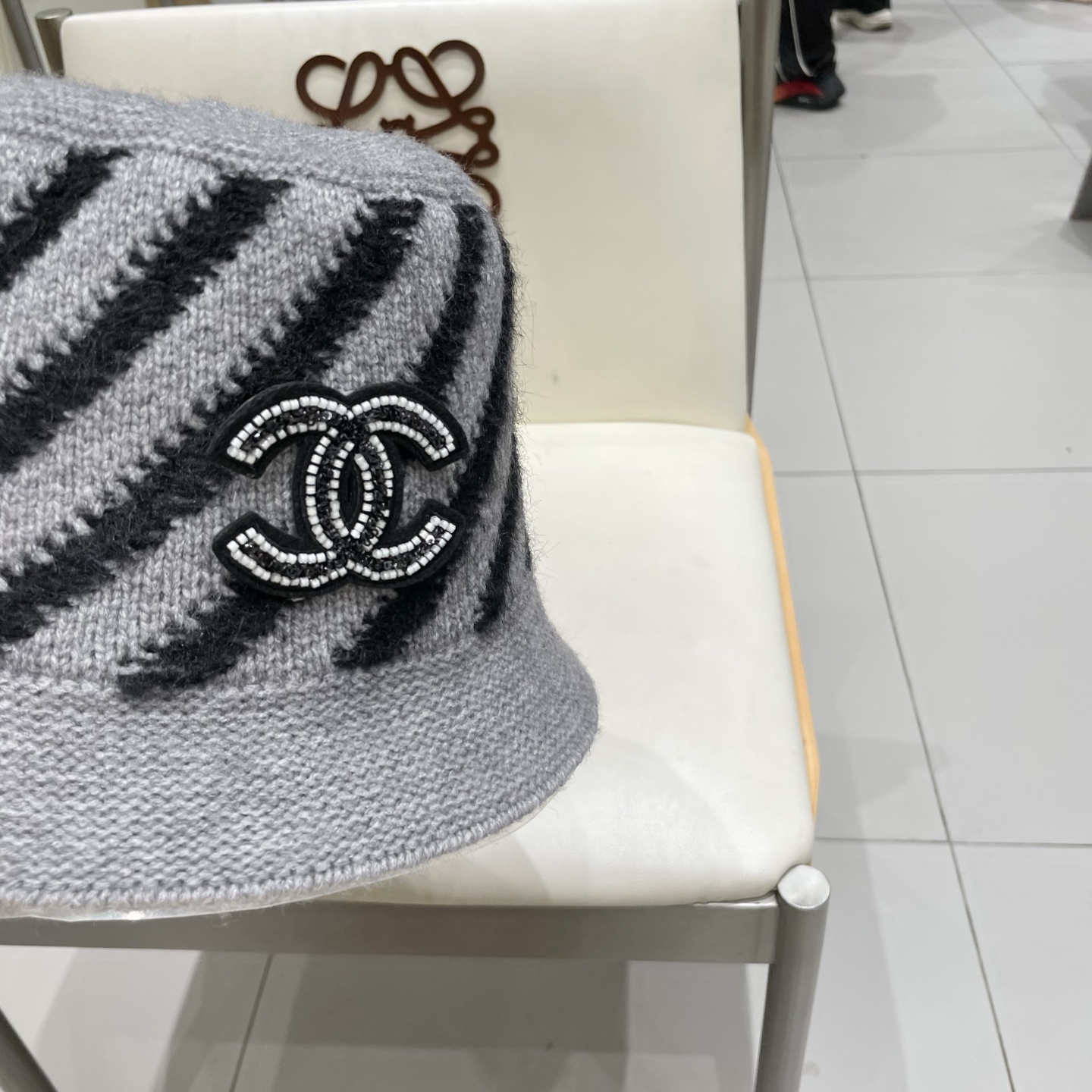 chanel香奈儿素颜遮脸显脸小渔夫帽秋冬保暖百搭混色针织盆帽可折叠水桶帽h