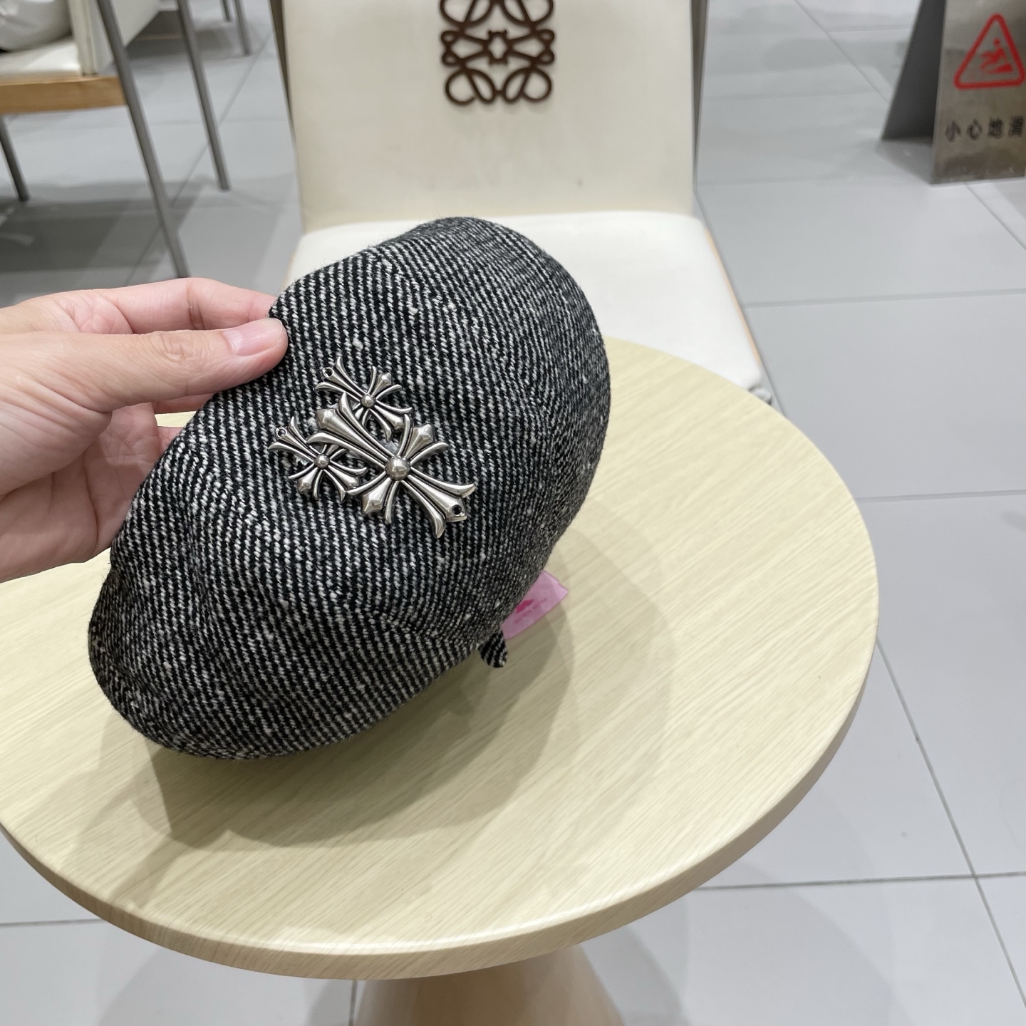 Chrome Hearts 克罗心贝雷帽女2025新款春夏款大头围显脸小韩系南瓜画家帽秋冬八角帽子