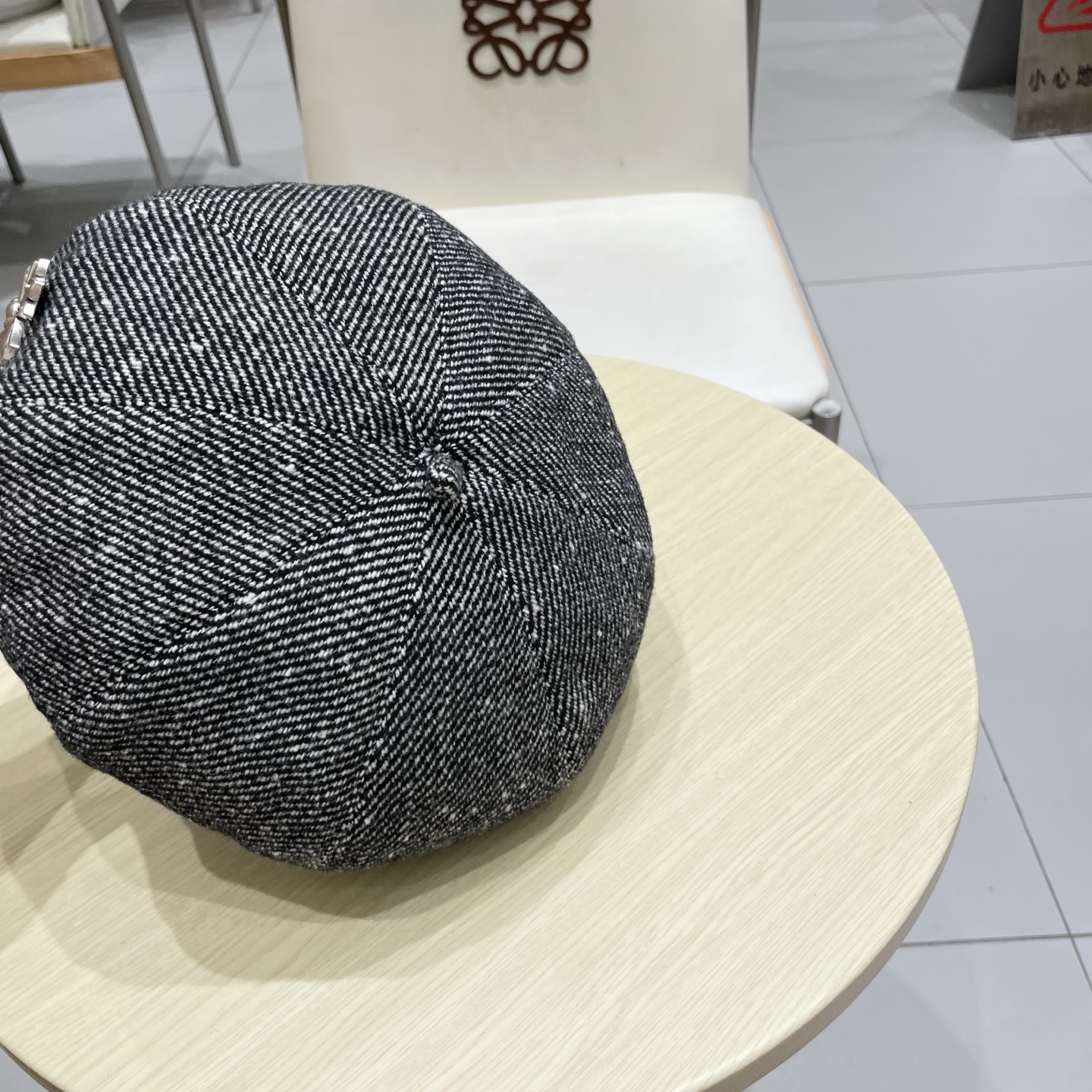 Chrome Hearts 克罗心贝雷帽女2025新款春夏款大头围显脸小韩系南瓜画家帽秋冬八角帽子