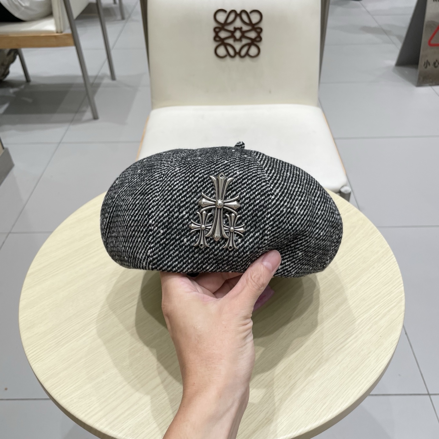 Chrome Hearts 克罗心贝雷帽女2025新款春夏款大头围显脸小韩系南瓜画家帽秋冬八角帽子