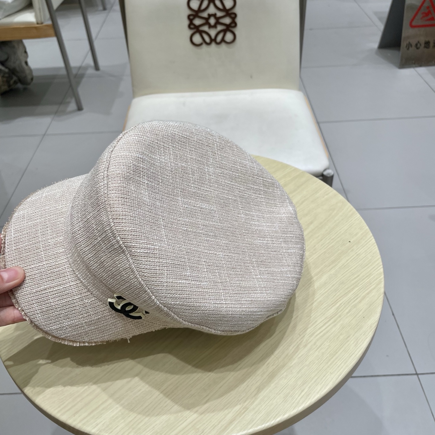 香奈儿新款鸭舌军帽，高级定制，头围57cm