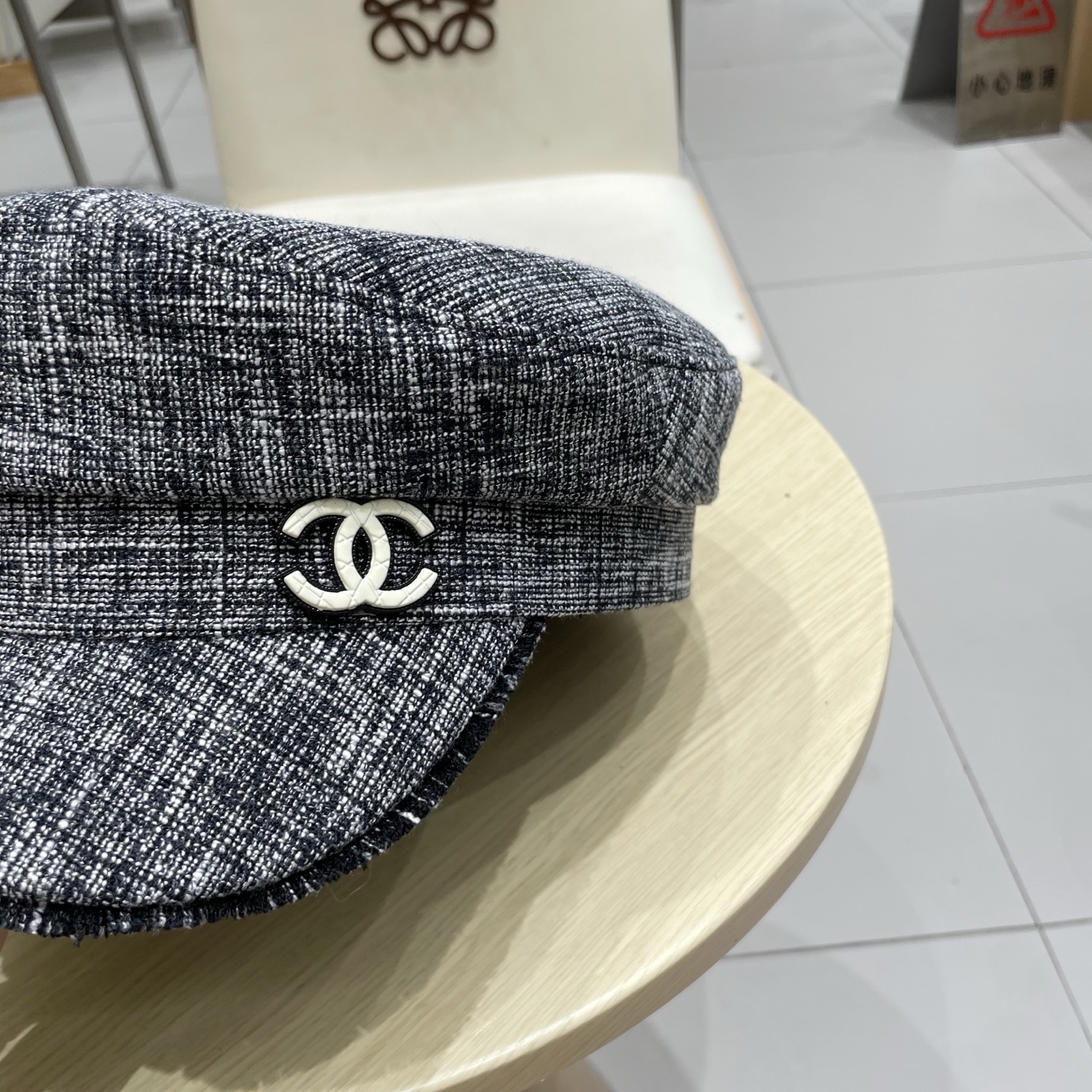 香奈儿新款鸭舌军帽，高级定制，头围57cm