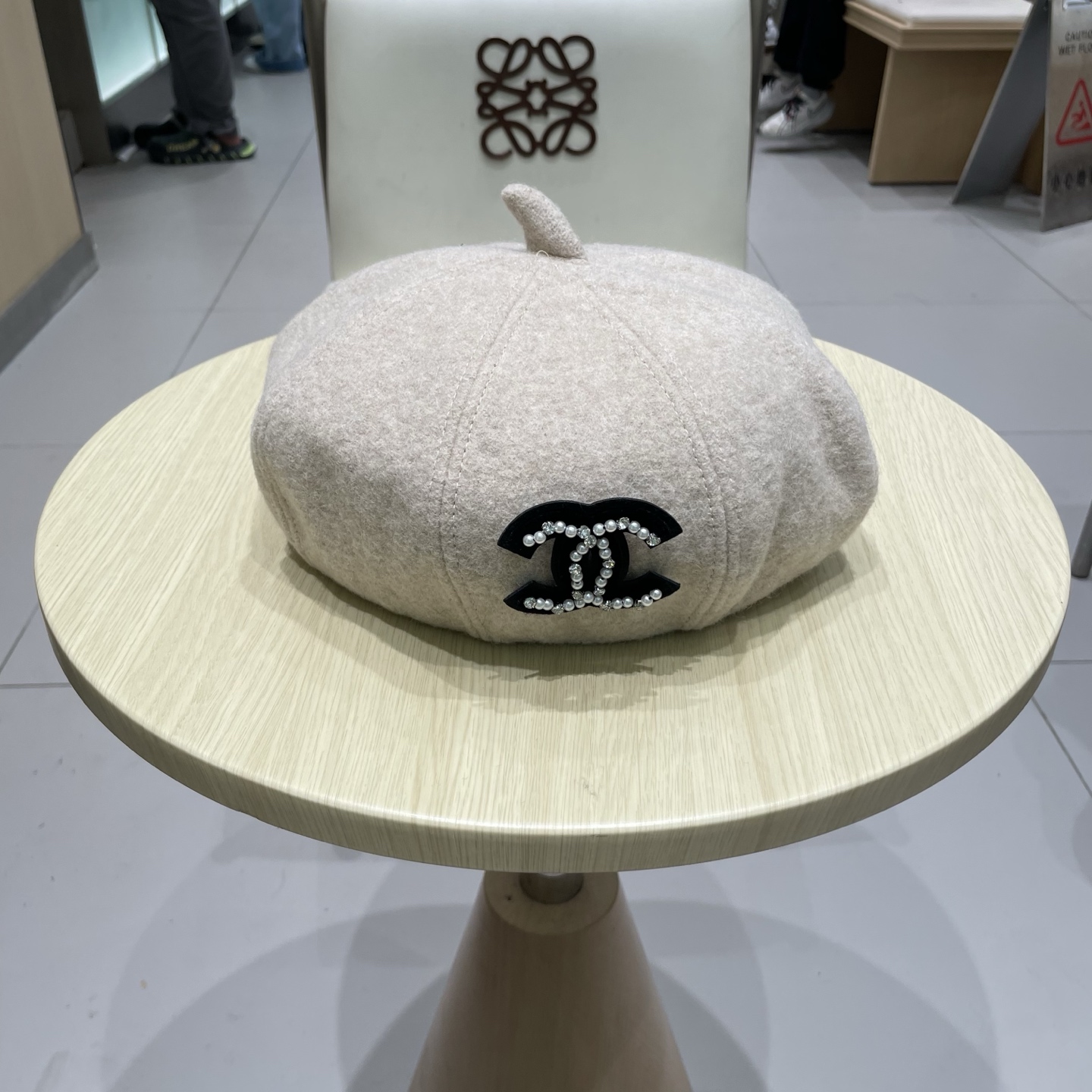 Chanel香奈儿毛呢贝雷帽，小香风高级面料定制，头围57cm