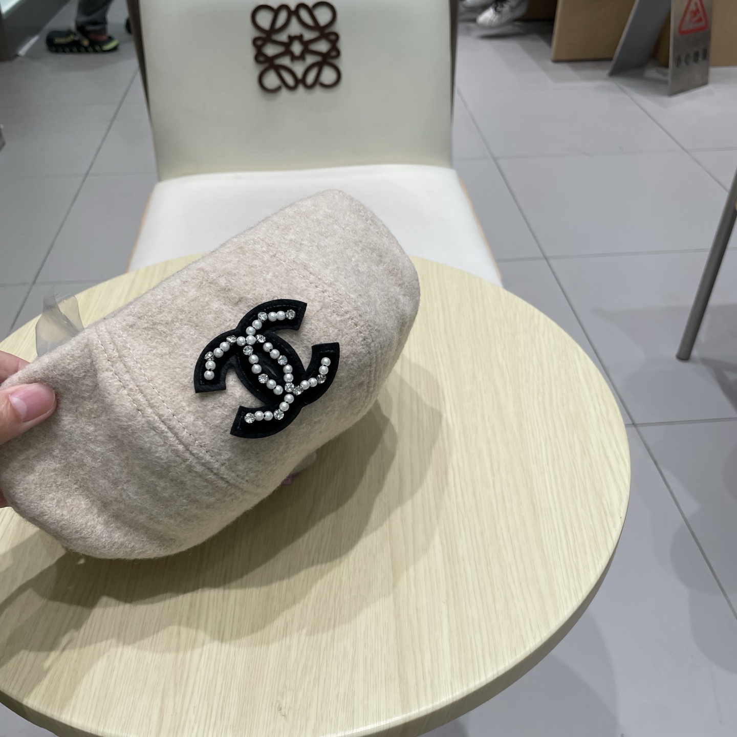 Chanel香奈儿毛呢贝雷帽，小香风高级面料定制，头围57cm