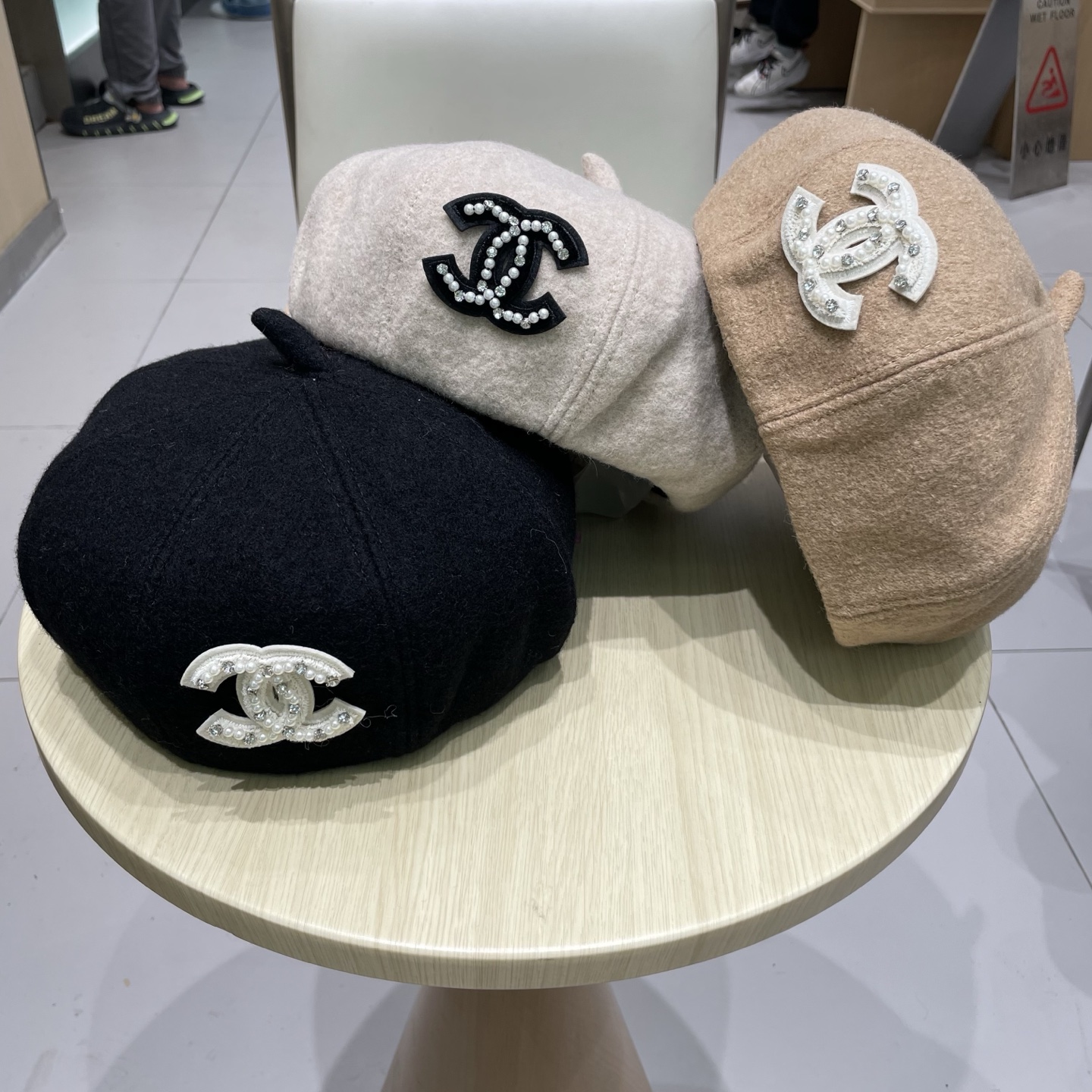  Chanel香奈儿毛呢贝雷帽，小香风高级面料定制，头围57cm