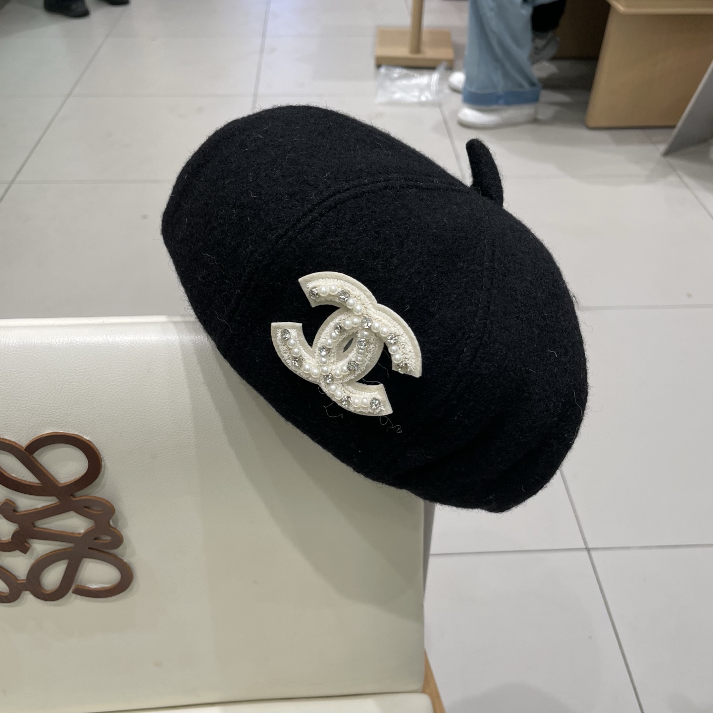 Chanel香奈儿毛呢贝雷帽，小香风高级面料定制，头围57cm
