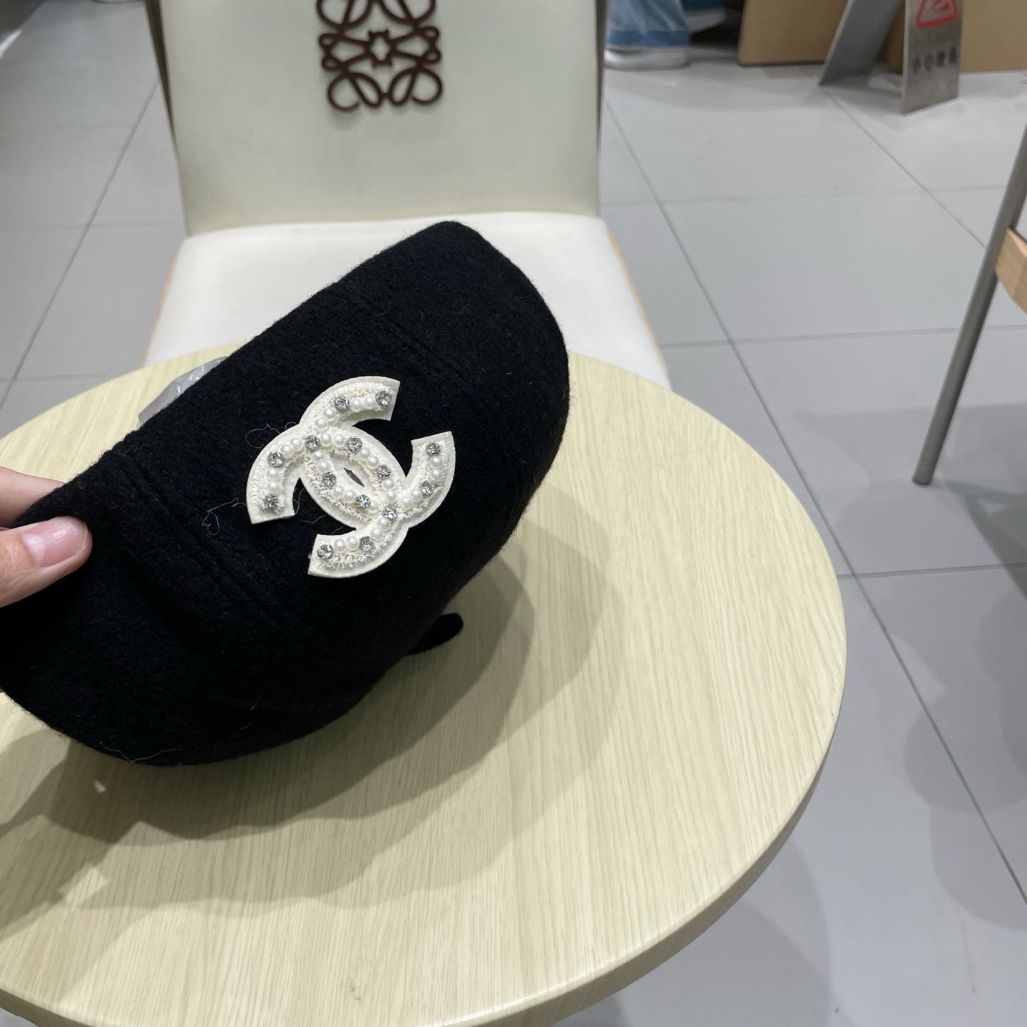 Chanel香奈儿毛呢贝雷帽，小香风高级面料定制，头围57cm