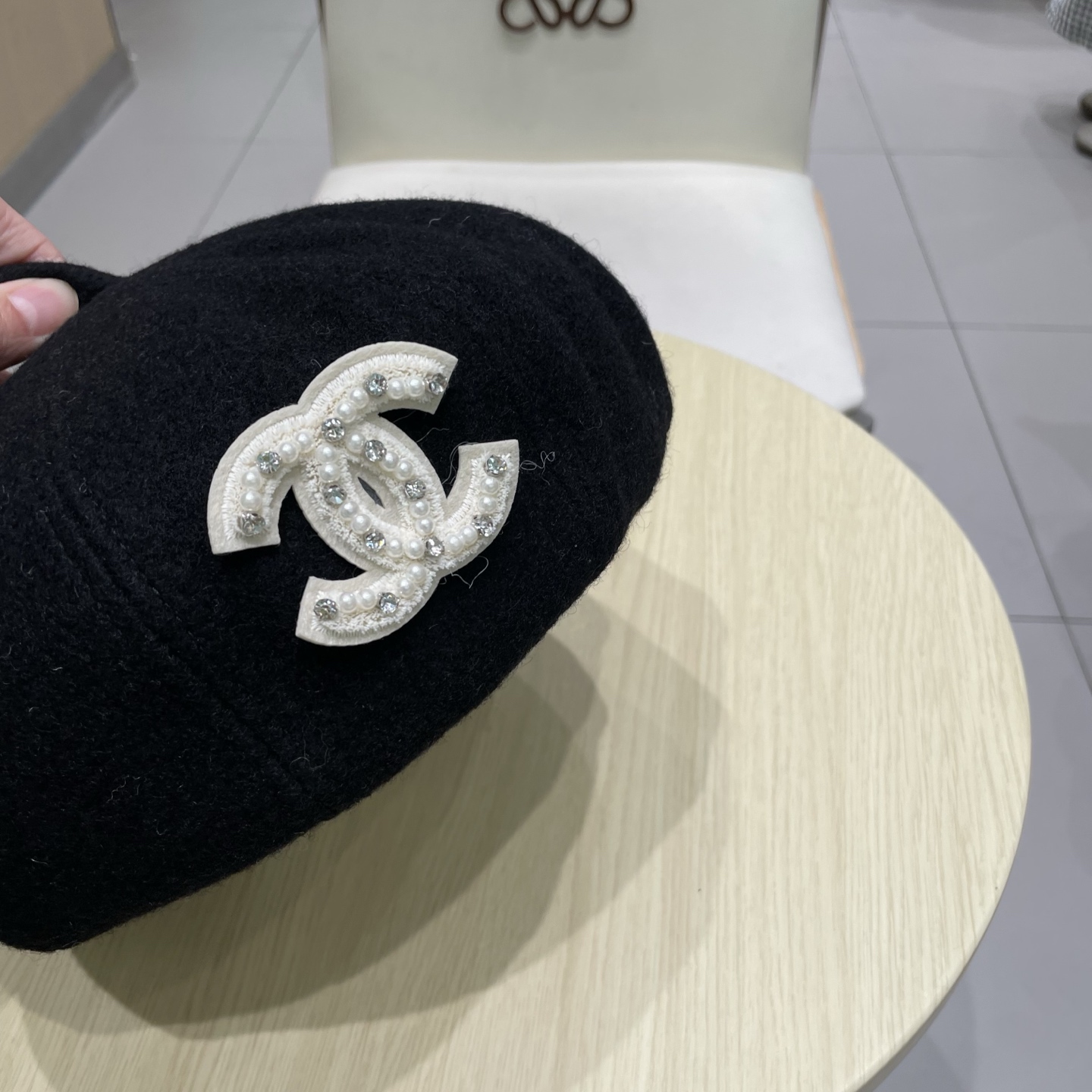 Chanel香奈儿毛呢贝雷帽，小香风高级面料定制，头围57cm