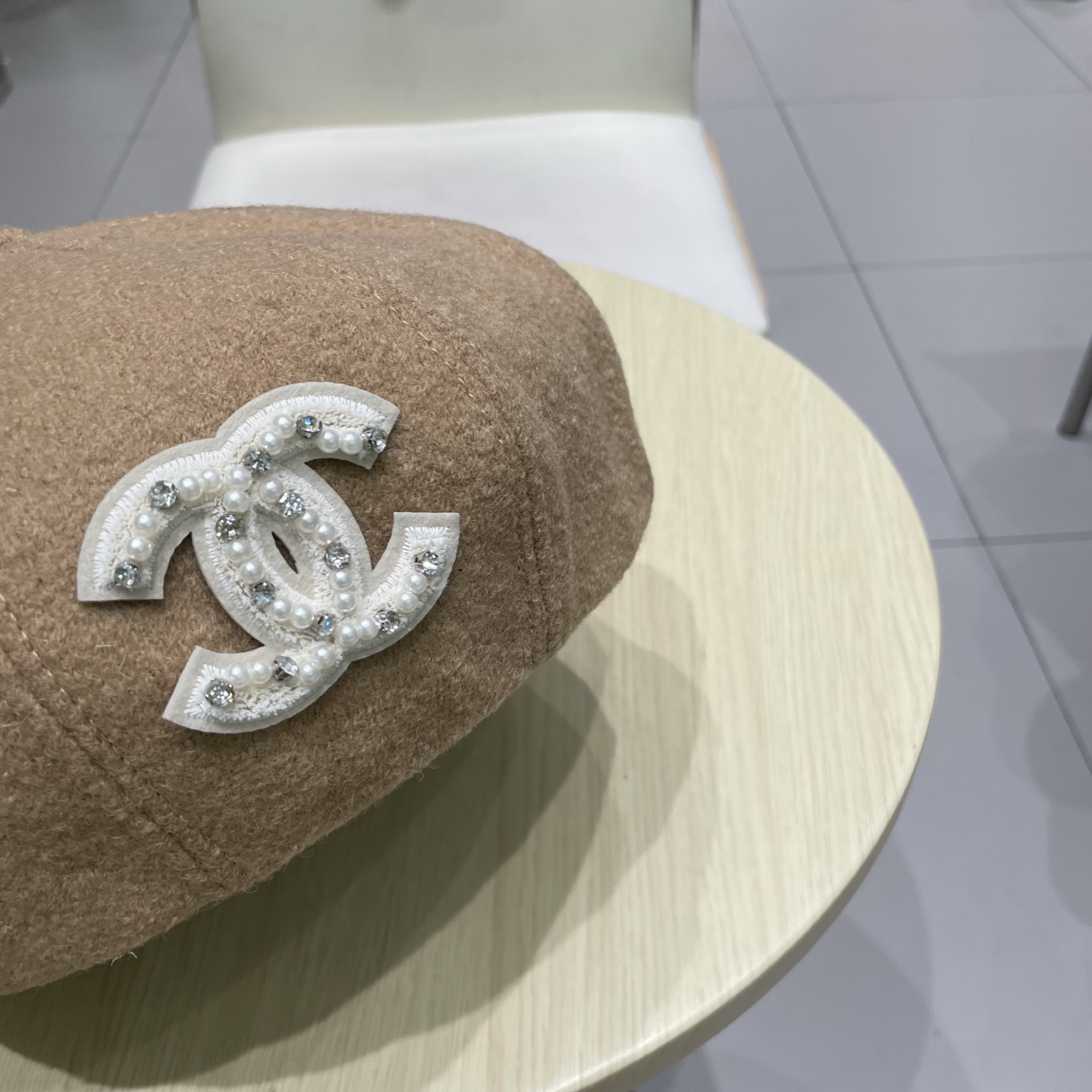 Chanel香奈儿毛呢贝雷帽，小香风高级面料定制，头围57cm