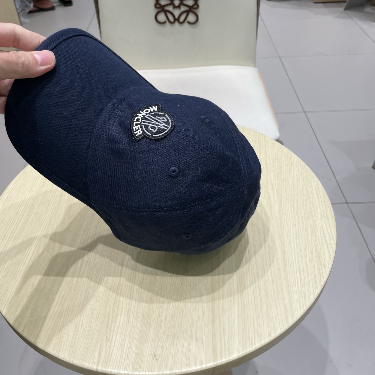 蒙口MONCLER新款棒球帽，麻料时尚炸街单品，风格很OK，网红.时尚博主的最爱！高品质舒适透气，凹造型