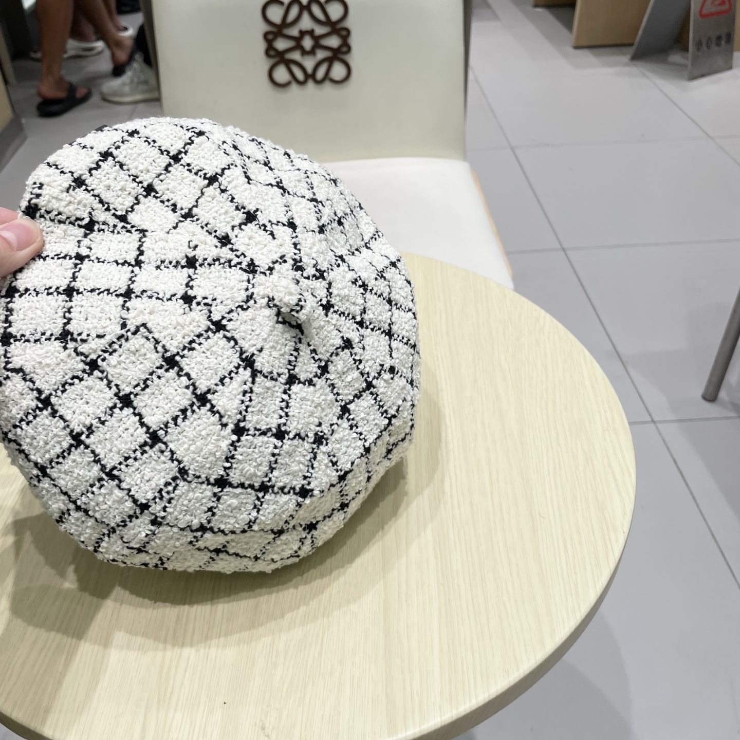 香奈儿chanel百搭撞色条纹小香风显瘦贝雷帽子女秋冬款小众网红减龄南瓜帽时尚