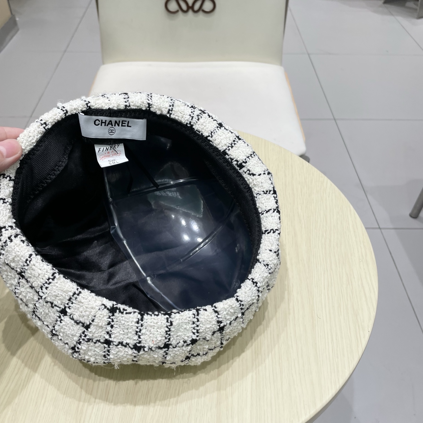 香奈儿chanel百搭撞色条纹小香风显瘦贝雷帽子女秋冬款小众网红减龄南瓜帽时尚