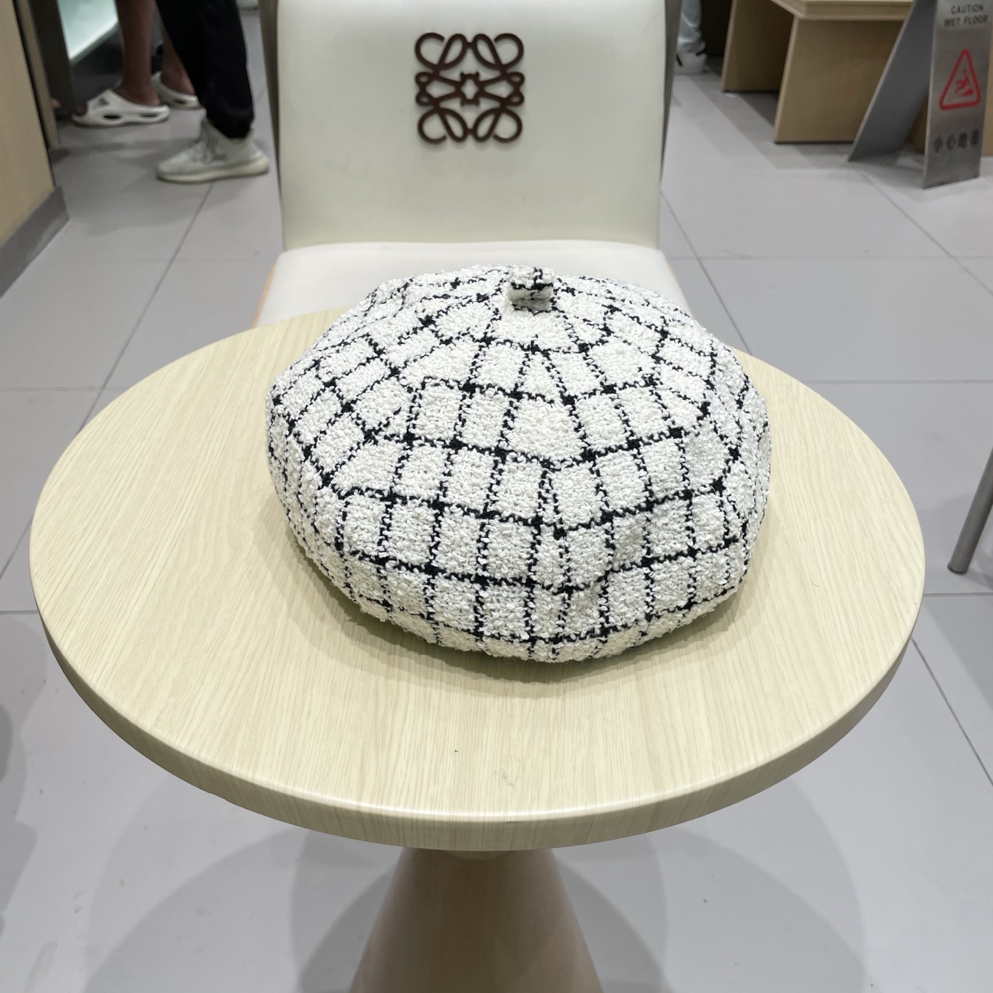 香奈儿chanel百搭撞色条纹小香风显瘦贝雷帽子女秋冬款小众网红减龄南瓜帽时尚