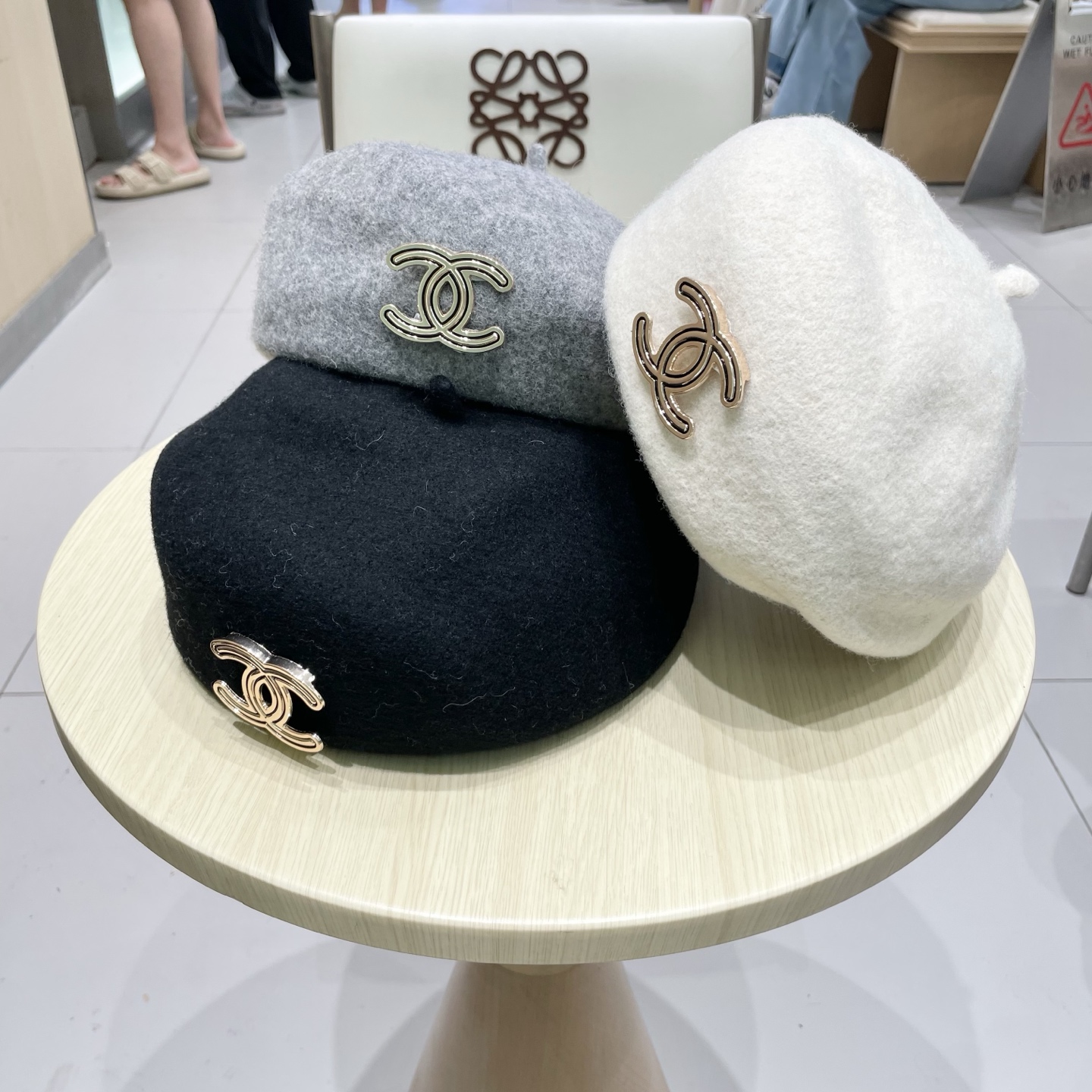  chanel香奈儿2025 法式气质羊毛贝雷帽女秋冬英伦复古洋气毛呢画家帽时尚百搭蓓蕾帽