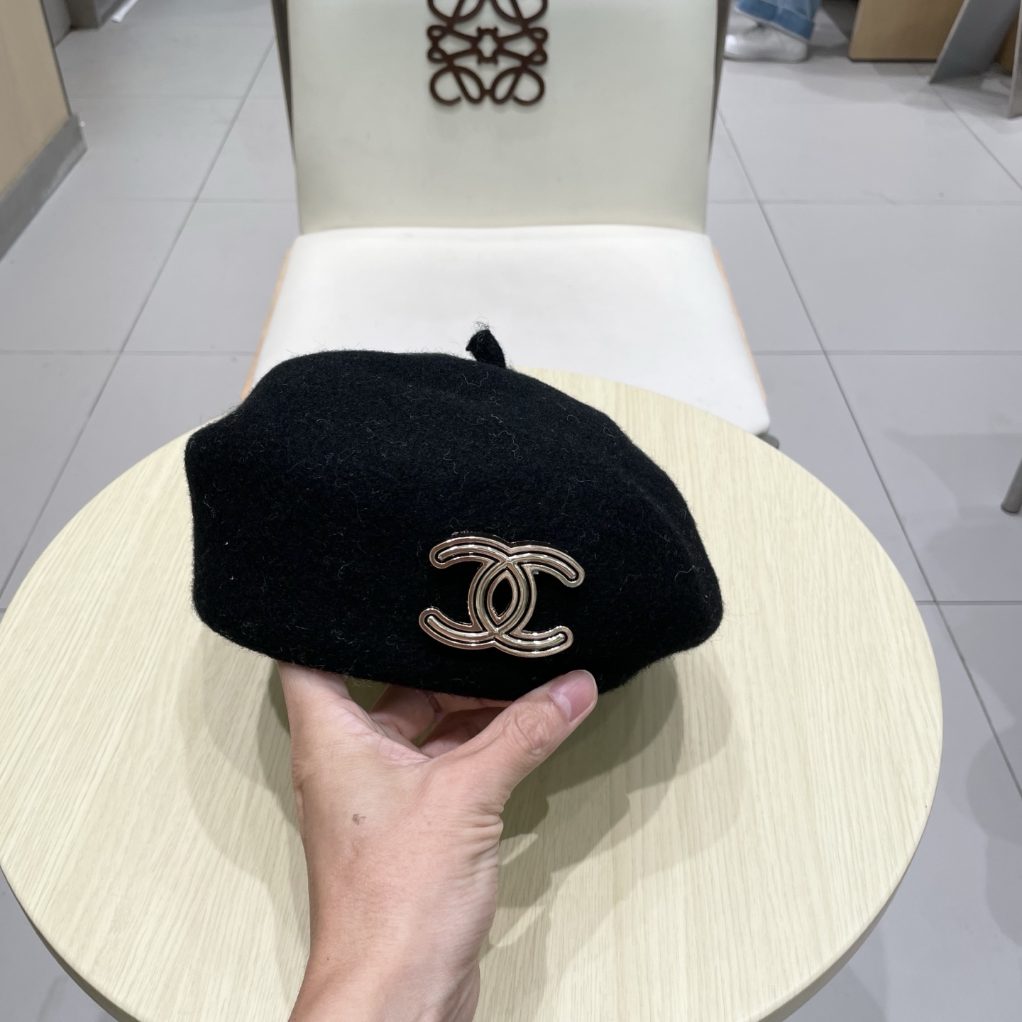  chanel香奈儿2025 法式气质羊毛贝雷帽女秋冬英伦复古洋气毛呢画家帽时尚百搭蓓蕾帽