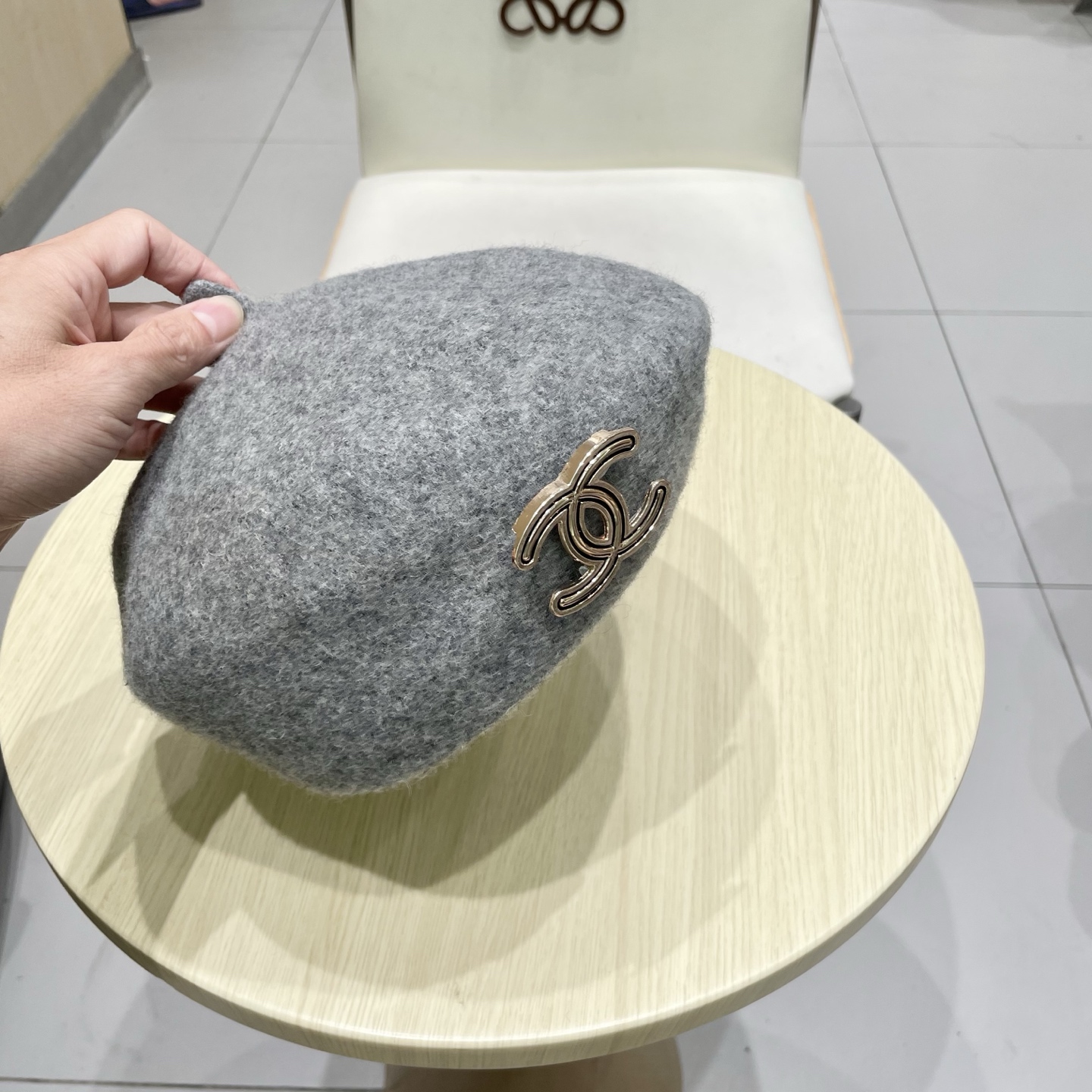  chanel香奈儿2025 法式气质羊毛贝雷帽女秋冬英伦复古洋气毛呢画家帽时尚百搭蓓蕾帽