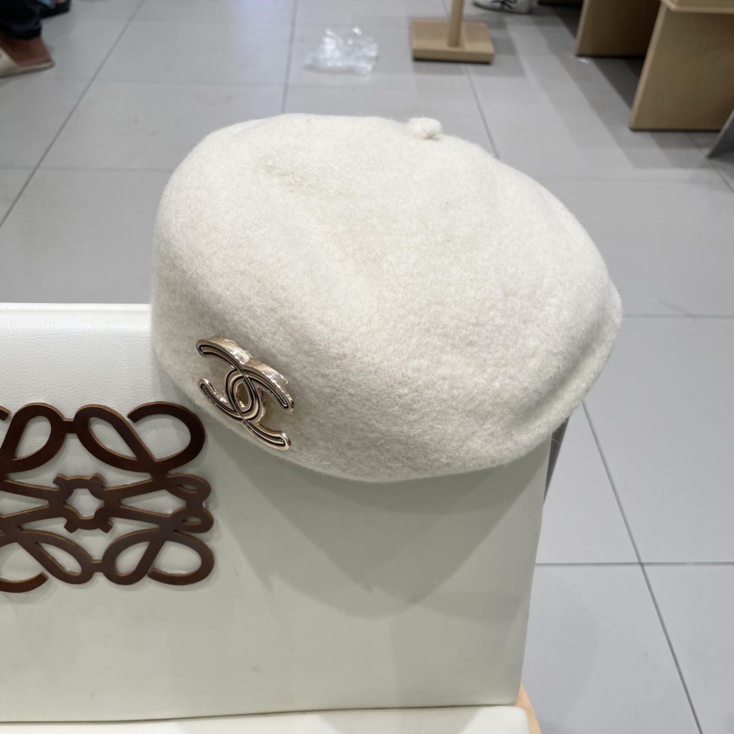  chanel香奈儿2025 法式气质羊毛贝雷帽女秋冬英伦复古洋气毛呢画家帽时尚百搭蓓蕾帽