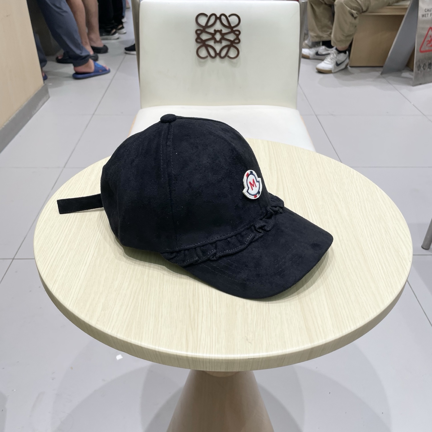 蒙口MONCLER甜美花边棒球帽春秋百搭时尚街头潮流鸭舌帽遮阳显脸小帽子女