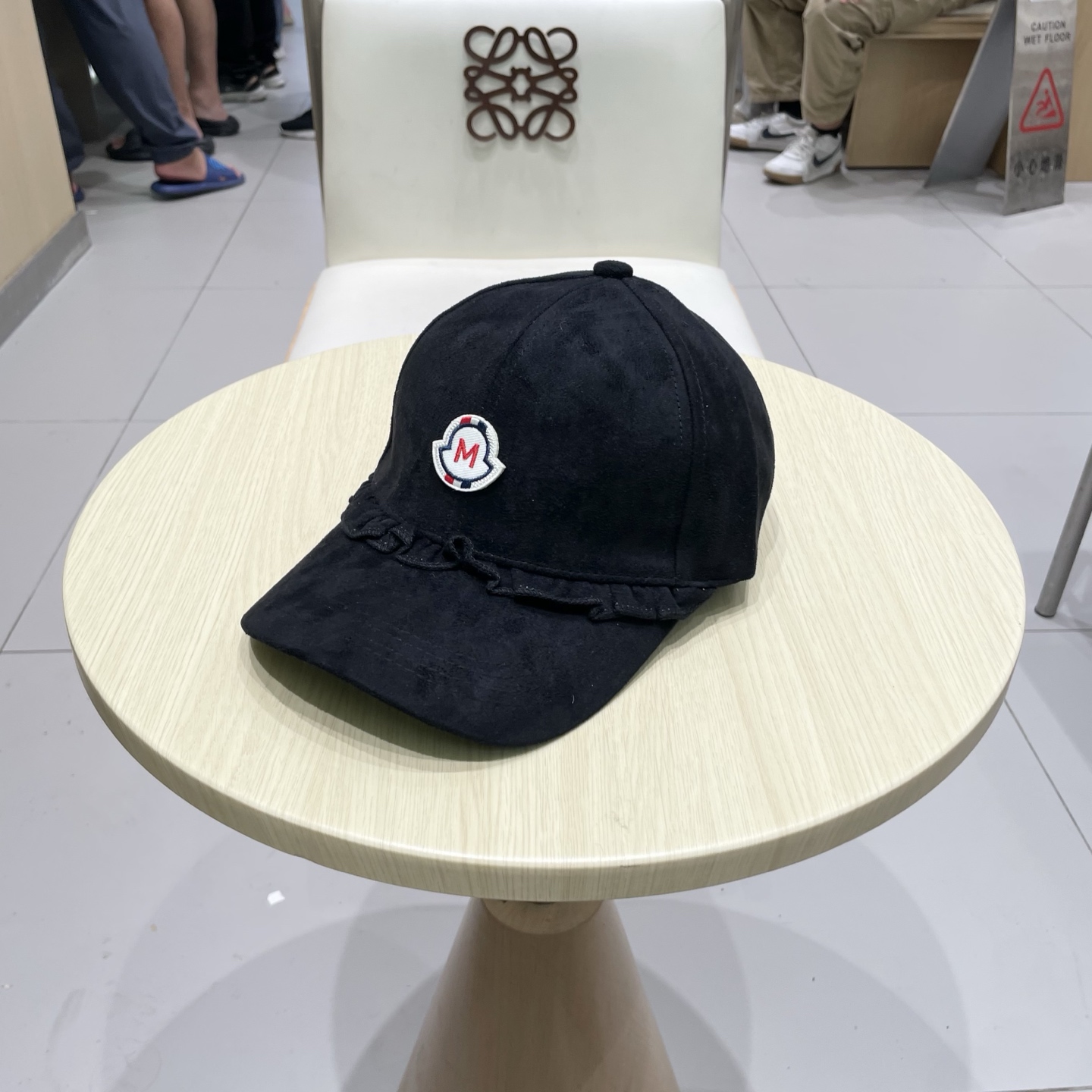 蒙口MONCLER甜美花边棒球帽春秋百搭时尚街头潮流鸭舌帽遮阳显脸小帽子女