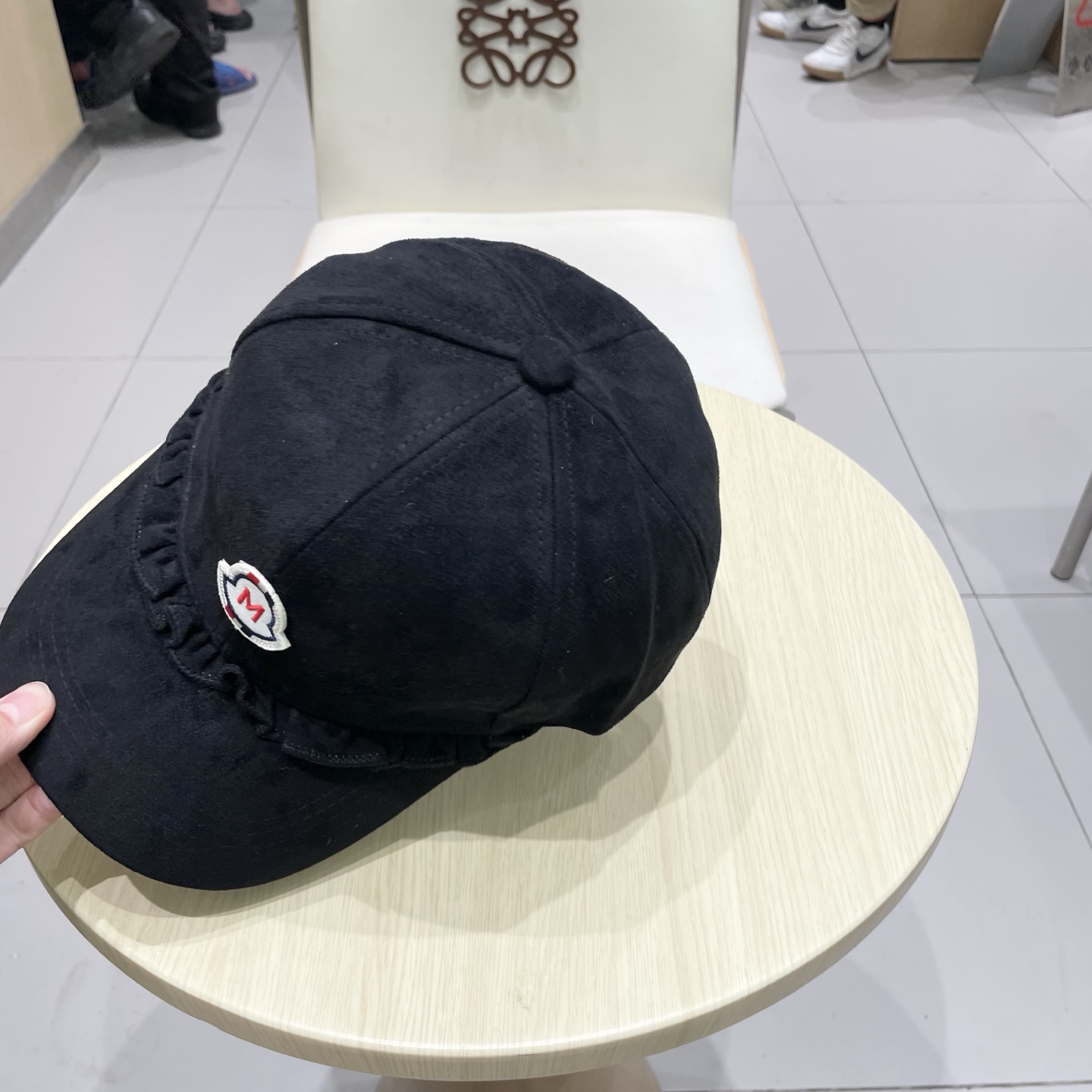 蒙口MONCLER甜美花边棒球帽春秋百搭时尚街头潮流鸭舌帽遮阳显脸小帽子女