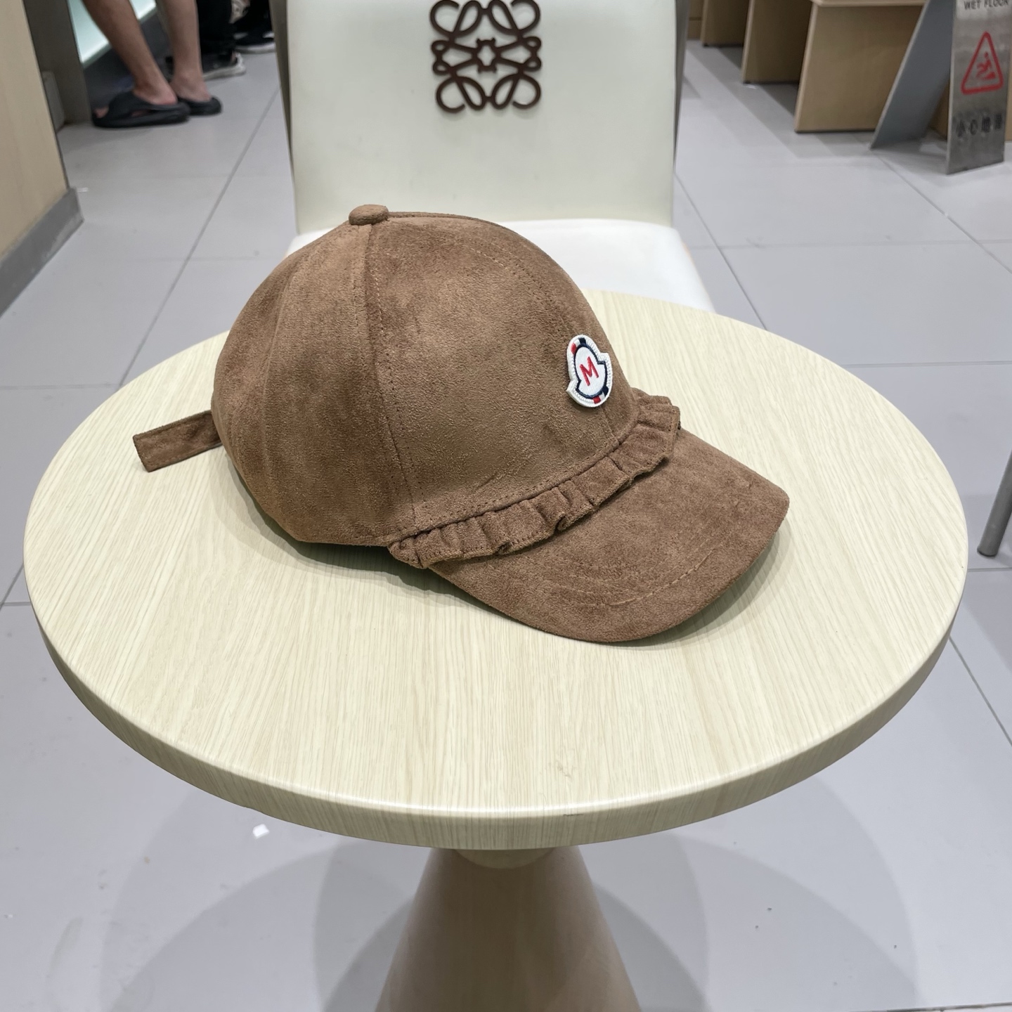 蒙口MONCLER甜美花边棒球帽春秋百搭时尚街头潮流鸭舌帽遮阳显脸小帽子女