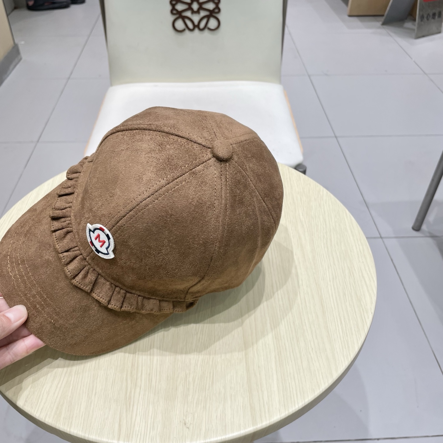 蒙口MONCLER甜美花边棒球帽春秋百搭时尚街头潮流鸭舌帽遮阳显脸小帽子女