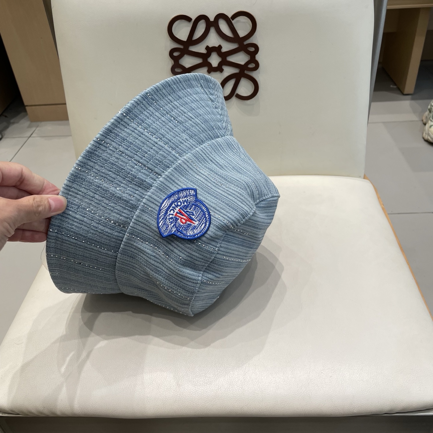 Moncler蒙口2025新款牛仔渔夫帽，经典流行款，质量超赞，