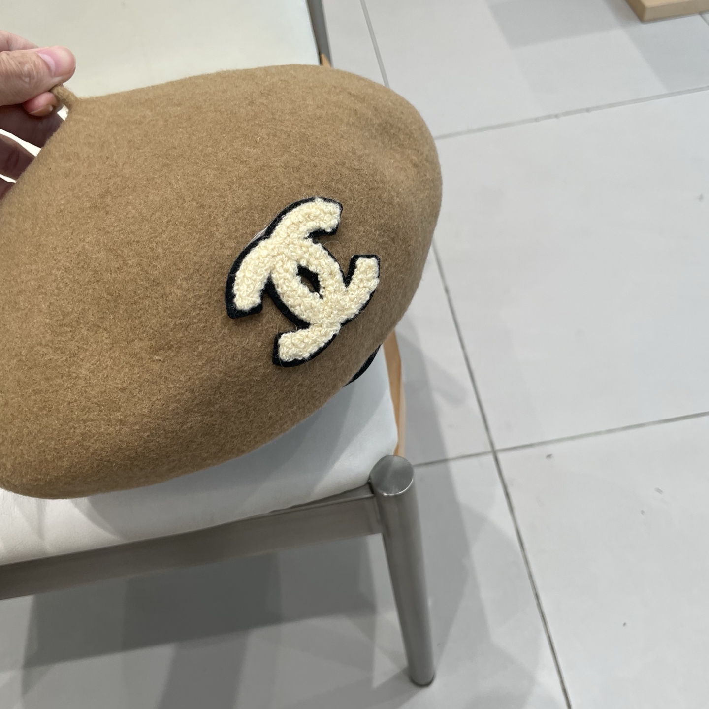  Chanel香奈儿羊毛贝雷帽，小香风贝雷帽，头围57cm